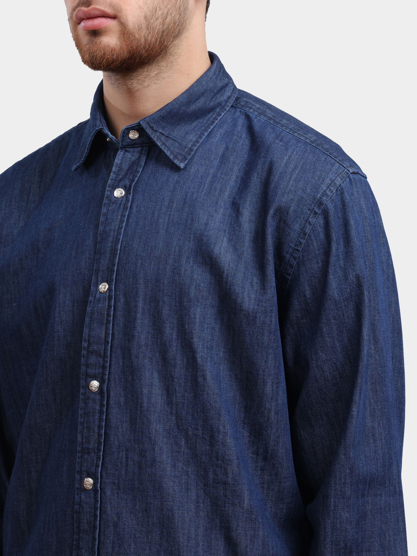 Рубашка 15 JJSH-169Hanck-W 10020507 455 темно-синяя — купить в интернет-магазине Verdistore