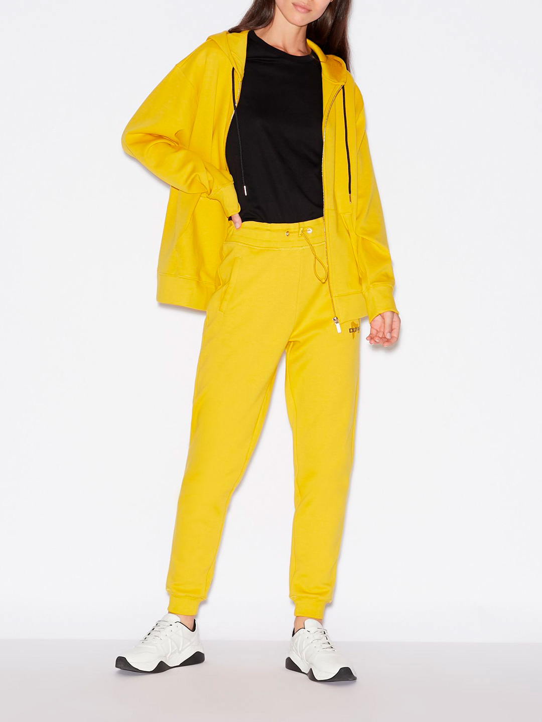 Мастерка Armani Exchange 6GYM70 1652 желтая женская с логотипом на спине — купить в интернет-магазине Verdistore