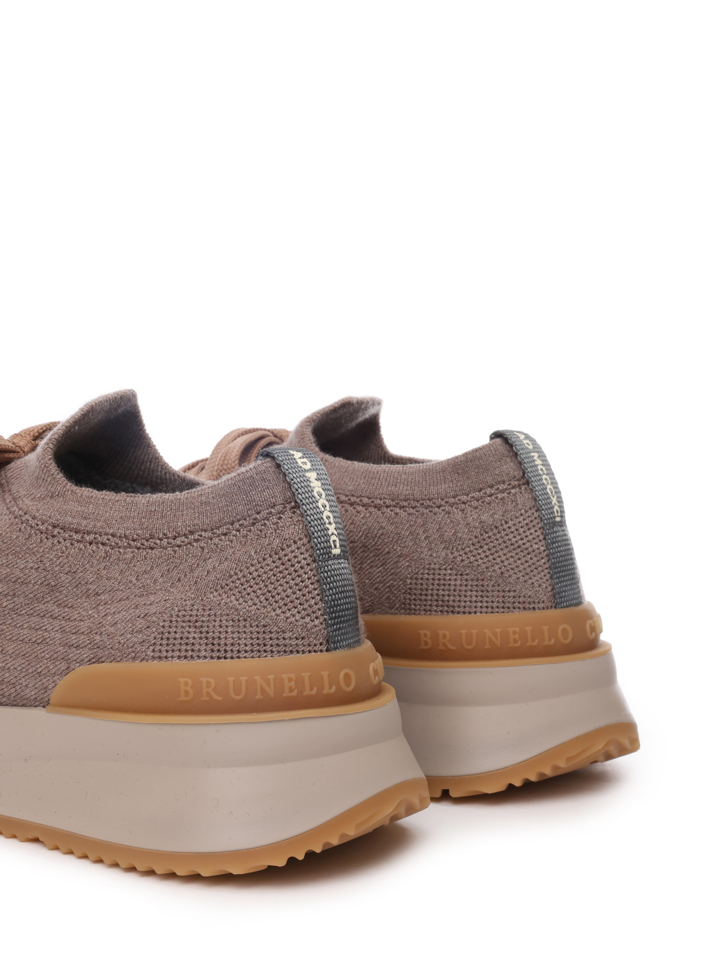 Кроссовки Brunello Cucinelli MZUWLBO253 CWE21 бежевые мужские из шерсти — купить в интернет-магазине Verdistore