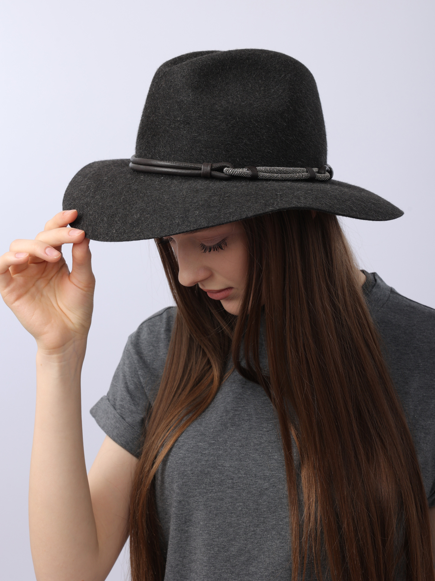 Шляпа Brunello Cucinelli MCAP90138 CF090 фетровая женская — купить в интернет-магазине Verdistore