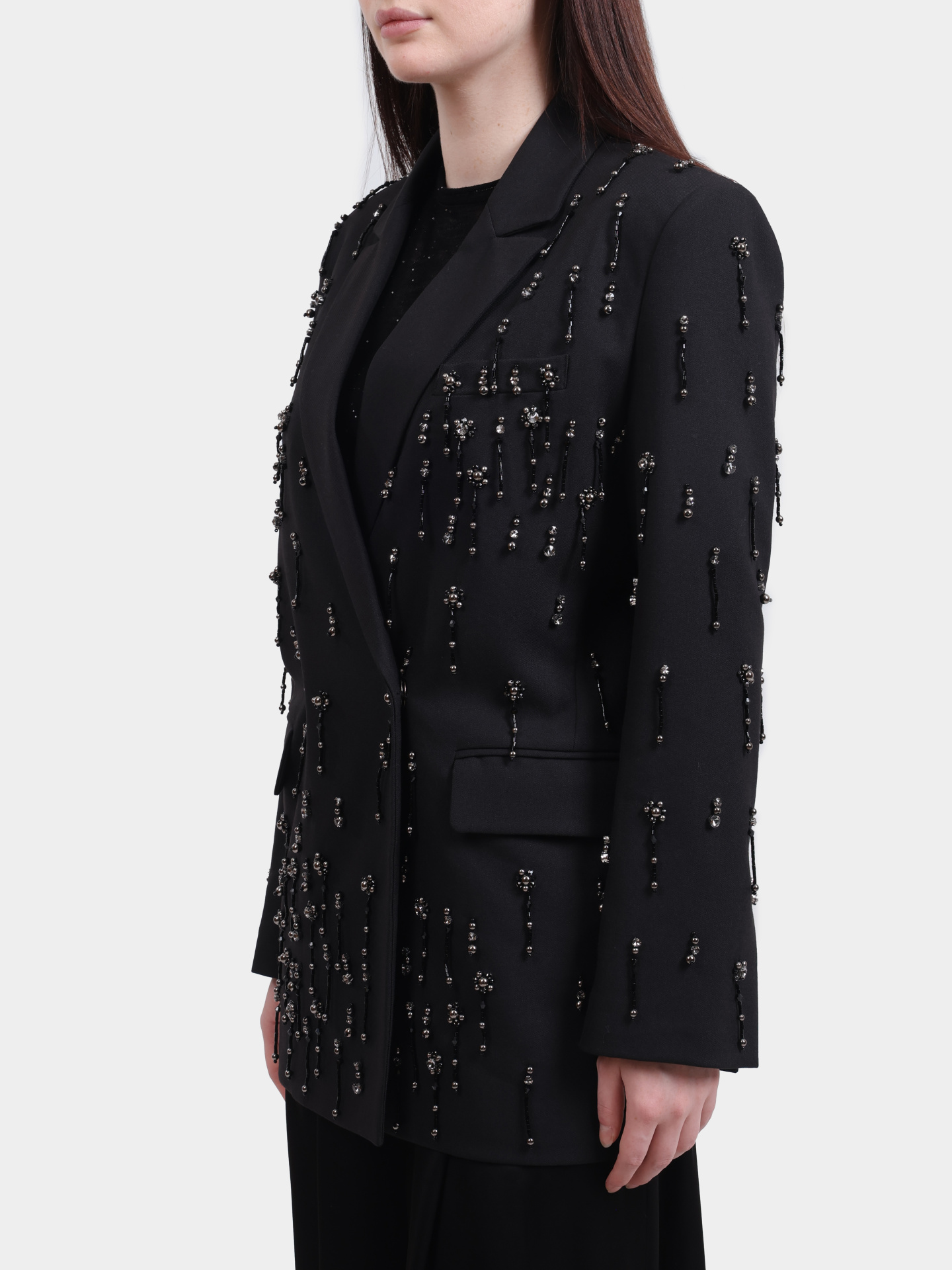Жакет Pinko 105411 A2PN Z99 черный женский с бисером — купить в интернет-магазине Verdistore