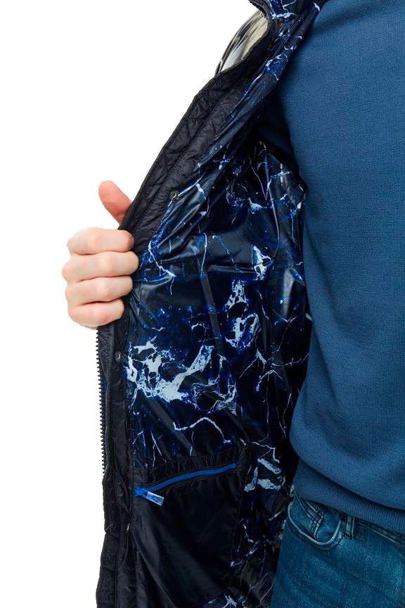 Пуховик Armani Exchange 6GZL13 1510 удлиненный мужской с воротом-стойкой — купить в интернет-магазине Verdistore