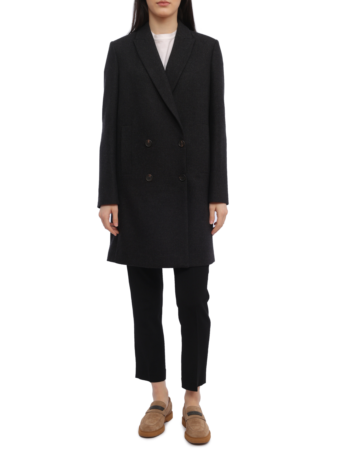 Пальто Brunello Cucinelli MA5124536 шерстяное женское — купить в интернет-магазине Verdistore