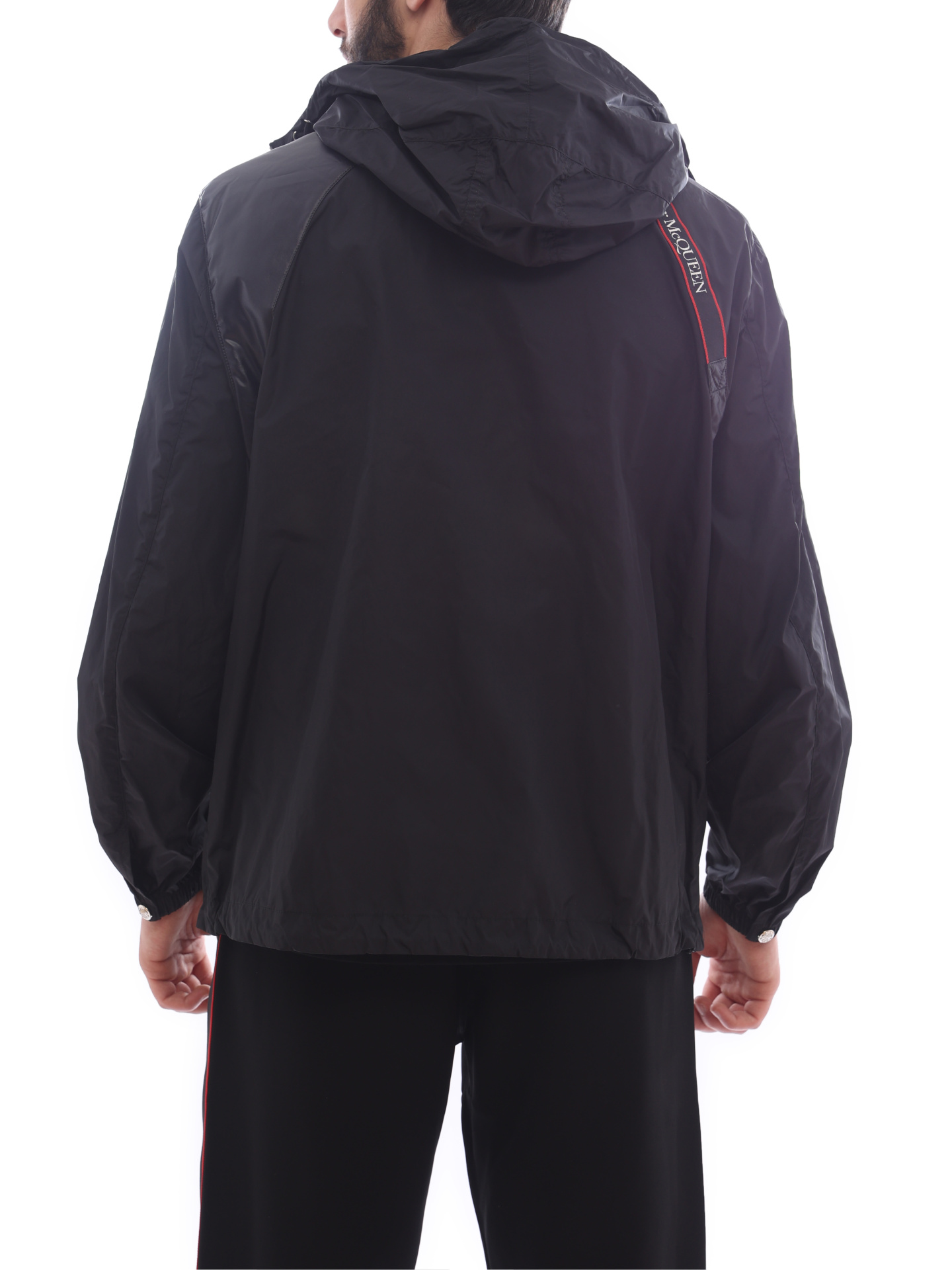 Куртка Alexander McQueen 662324 QRR21 1000 черная мужская с капюшоном — купить в интернет-магазине Verdistore