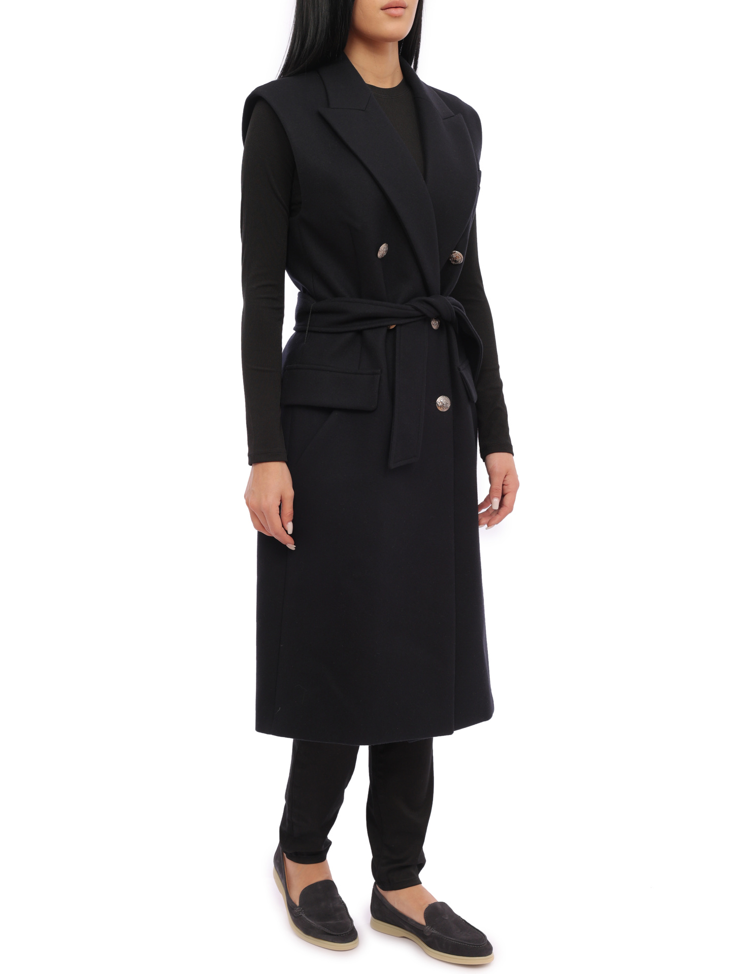 Жилет Barbara Bui P7107 двубортный женский с поясом — купить в интернет-магазине Verdistore