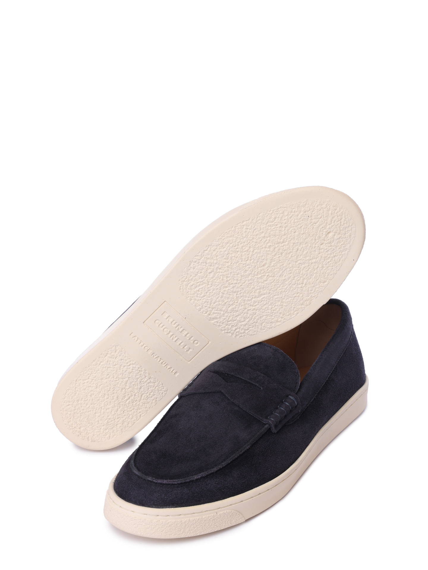 Лоферы Brunello Cucinelli MZUSILN312 C8144 темно-синие мужские из замши — купить в интернет-магазине Verdistore