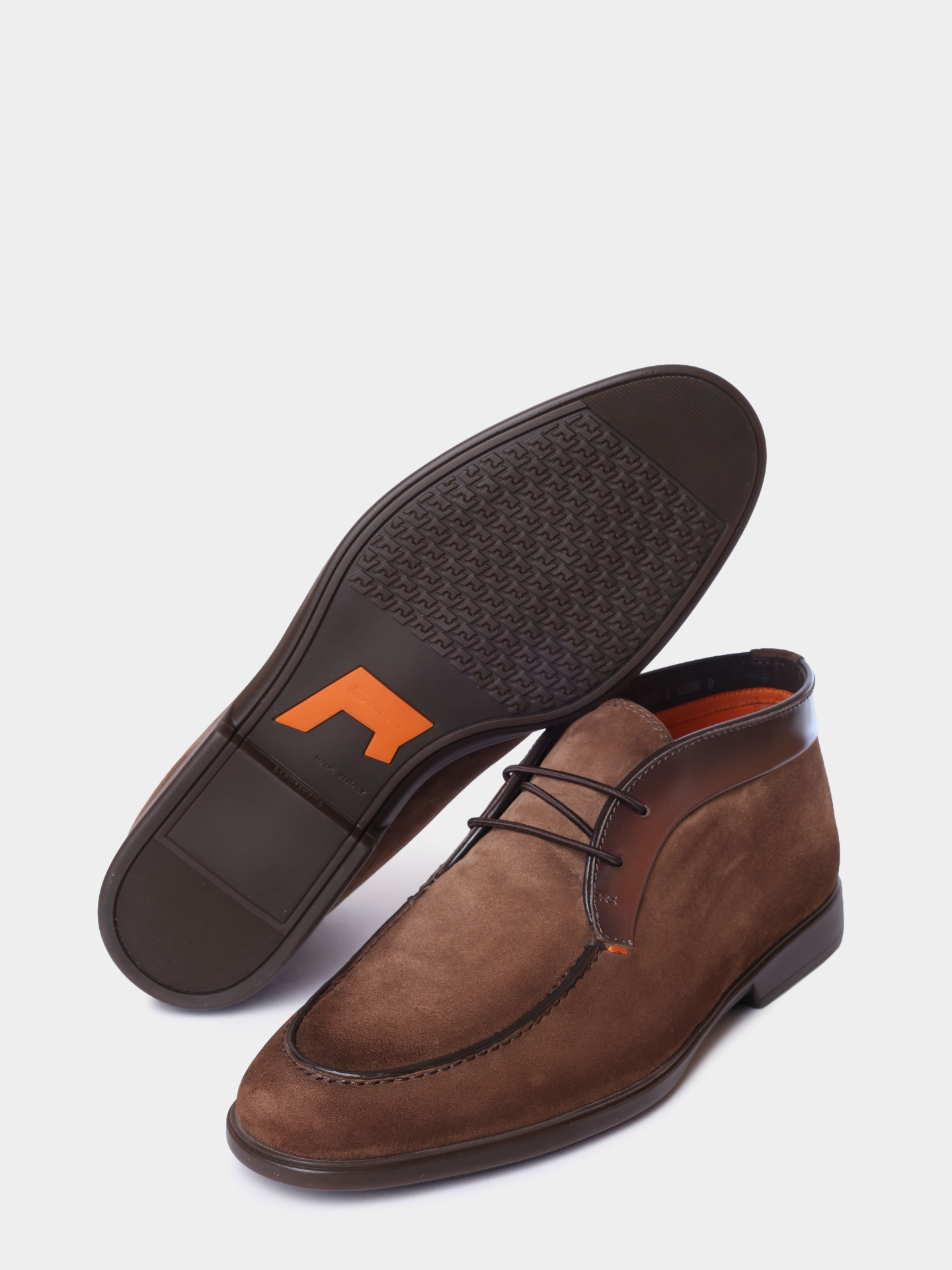 Полуботинки Santoni MGAG19156DKTGOBTM21 замшевые мужские  — купить в интернет-магазине Verdistore