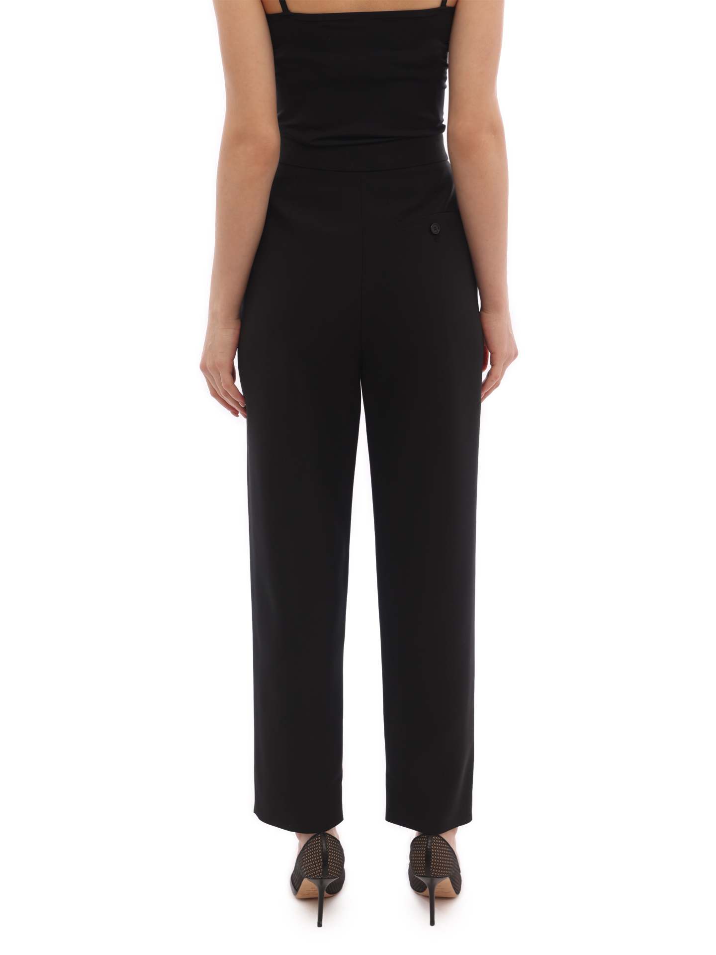 Брюки Alexander McQueen 700110 QJACX 1000 черные женские с молниями — купить в интернет-магазине Verdistore