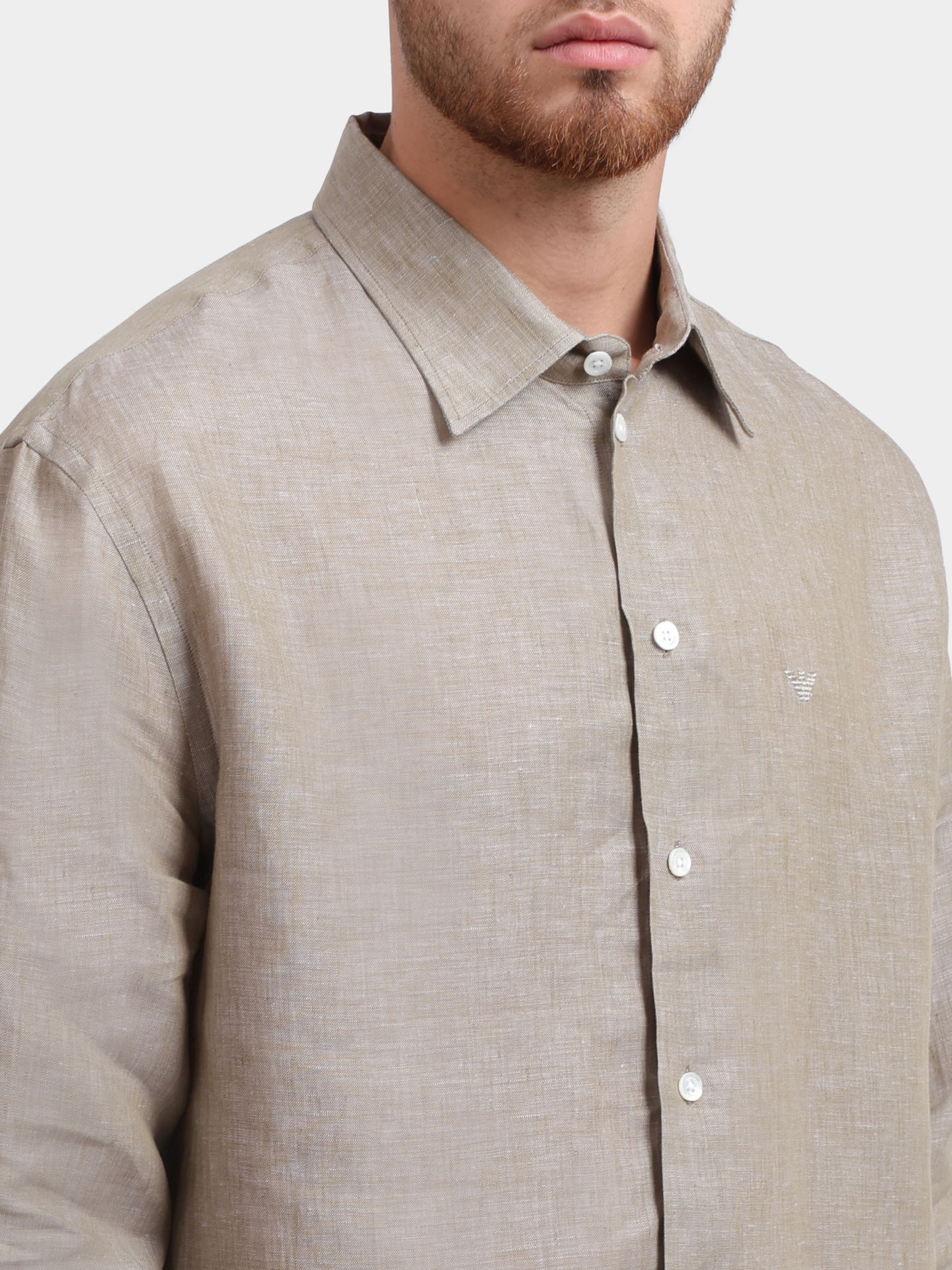 Рубашка Emporio Armani 01SM0L 010F9 542 льняная мужская — купить в интернет-магазине Verdistore