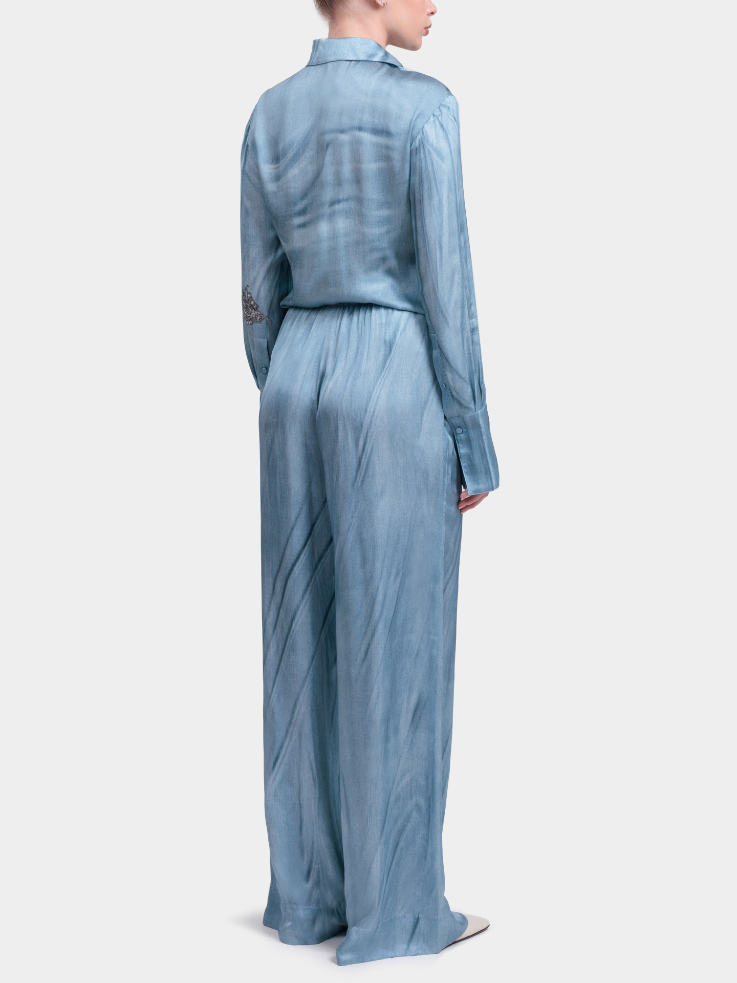 Брюки Pinko 106210 A37N F15 голубые женские из вискозы — купить в интернет-магазине Verdistore