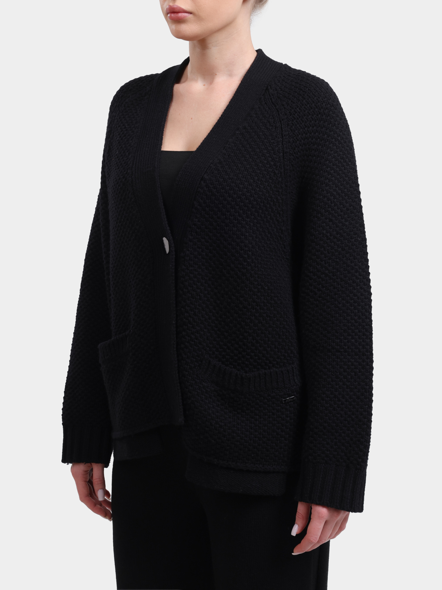 Кардиган Armani Exchange XW001306 AF16604 UC001 черный женский — купить в интернет-магазине Verdistore