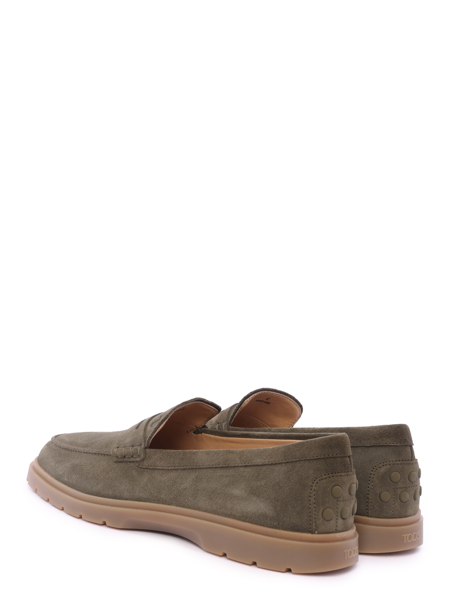 Лоферы хаки замшевые на резиновой подошве — купить в интернет-магазине Verdistore