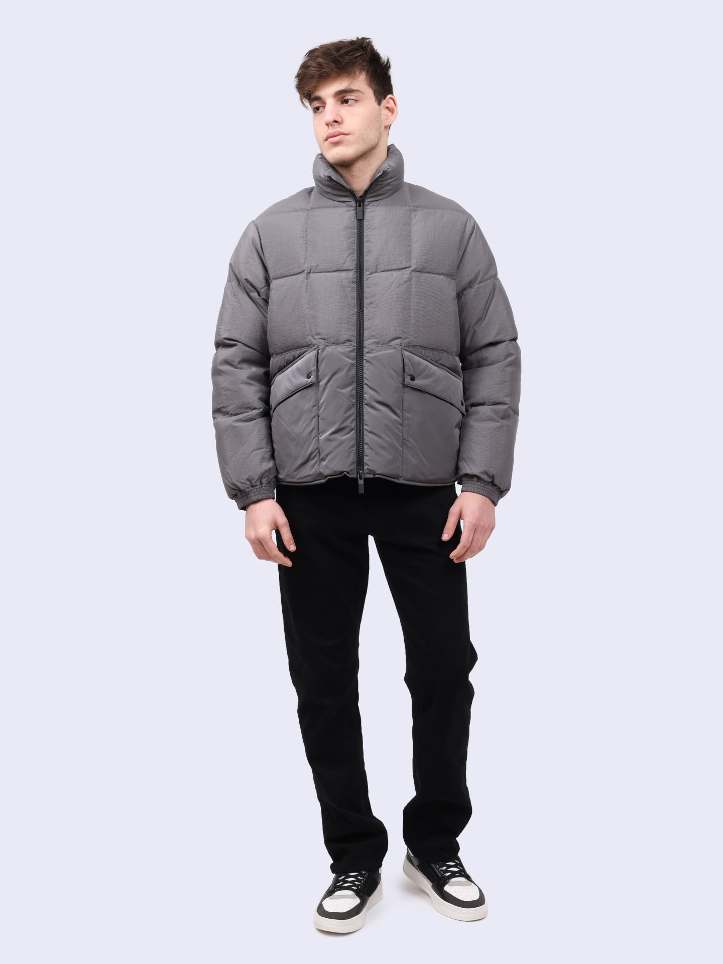 Пуховик Armani Exchange 6DZBL5 ZN5GZ 19AA серый мужской — купить в интернет-магазине Verdistore