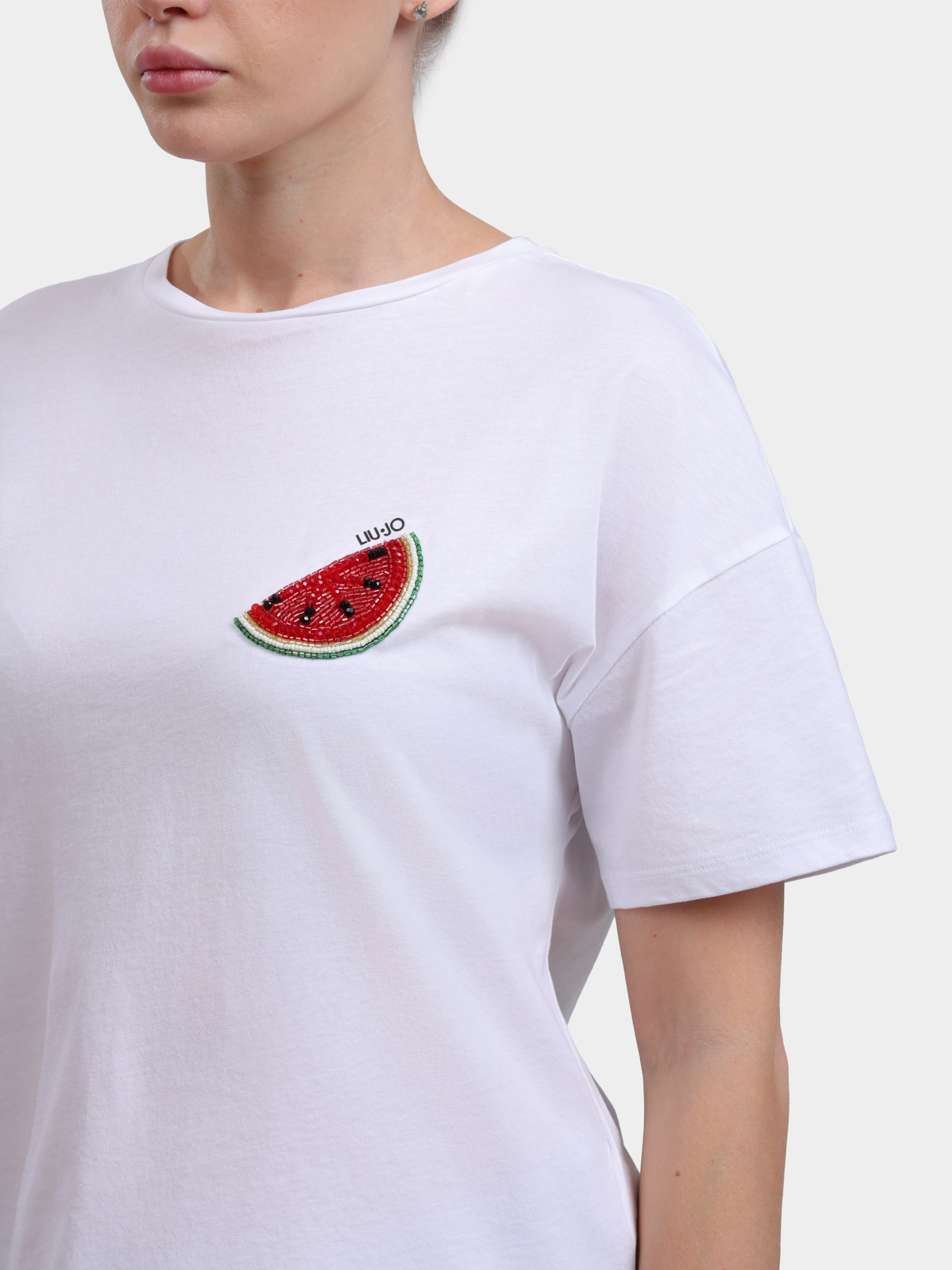 Футболка Liu-Jo WA6414 JS923 P9434 хлопковая женская — купить в интернет-магазине Verdistore