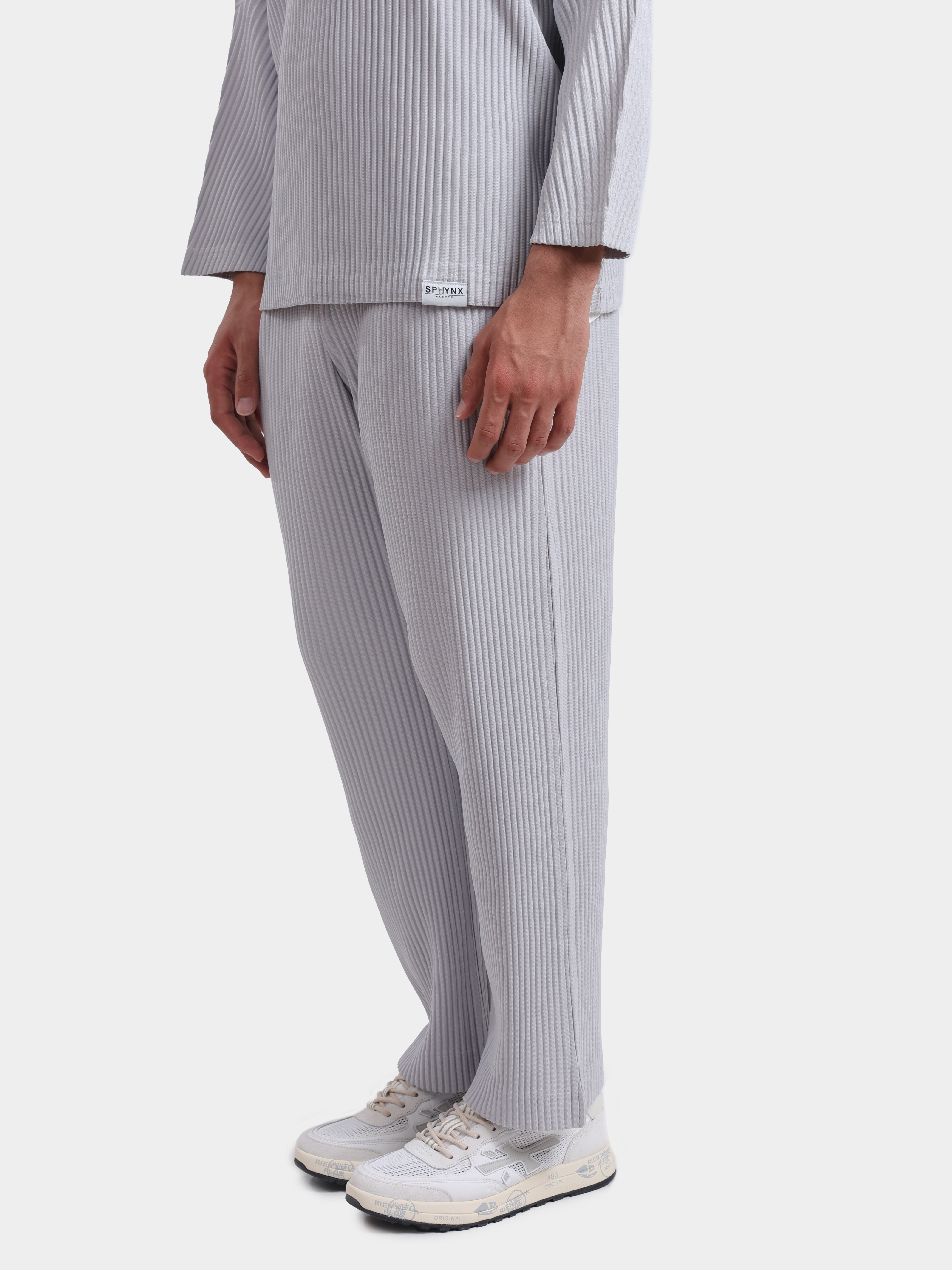 Брюки Sphynx pleats 2647-2 светло-серые мужские прямого кроя — купить в интернет-магазине Verdistore