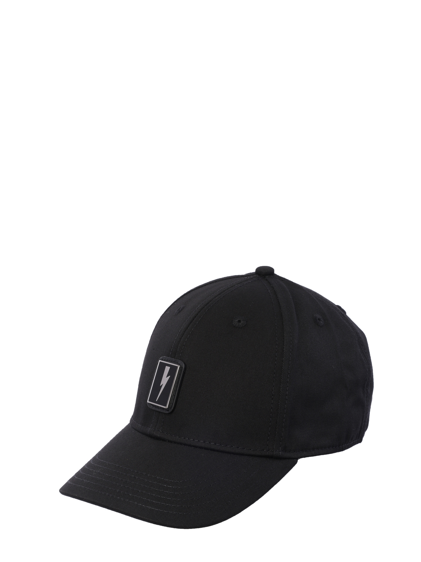 Бейсболка хлопковая черная с металлическим логотипом  — купить в интернет-магазине Verdistore
