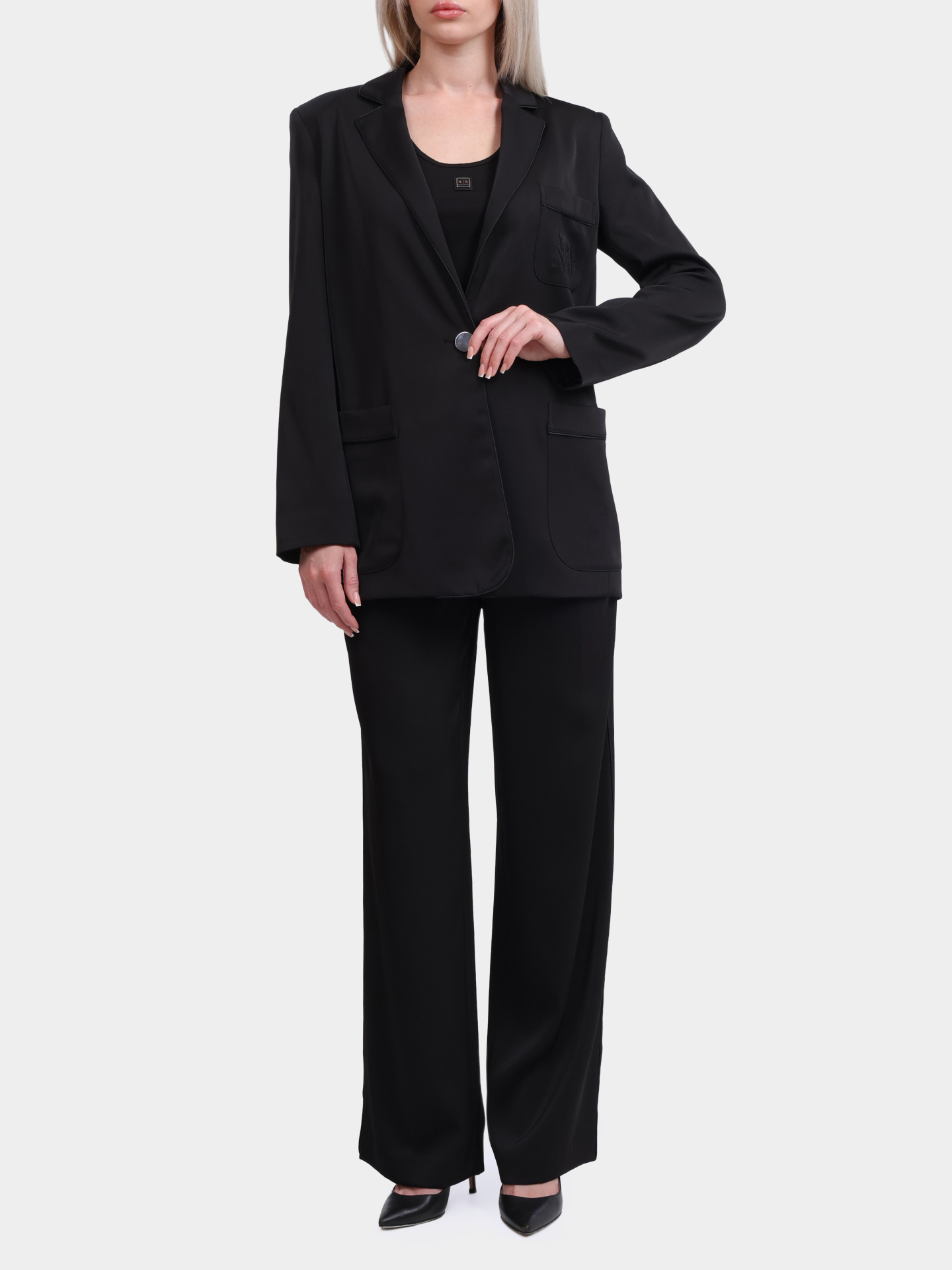 Жакет Armani Exchange XW000140 AF10840 UC001 черный женский  — купить в интернет-магазине Verdistore