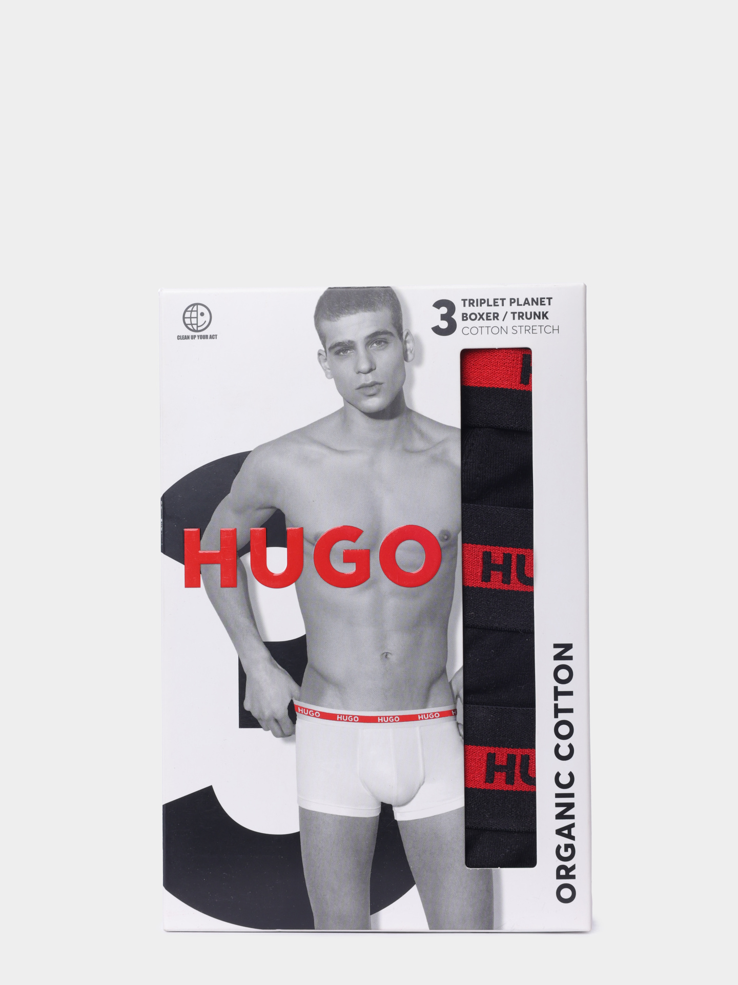 Трусы комплект Hugo TRUNK TRIPLET PLANET черные мужские — купить в интернет-магазине Verdistore