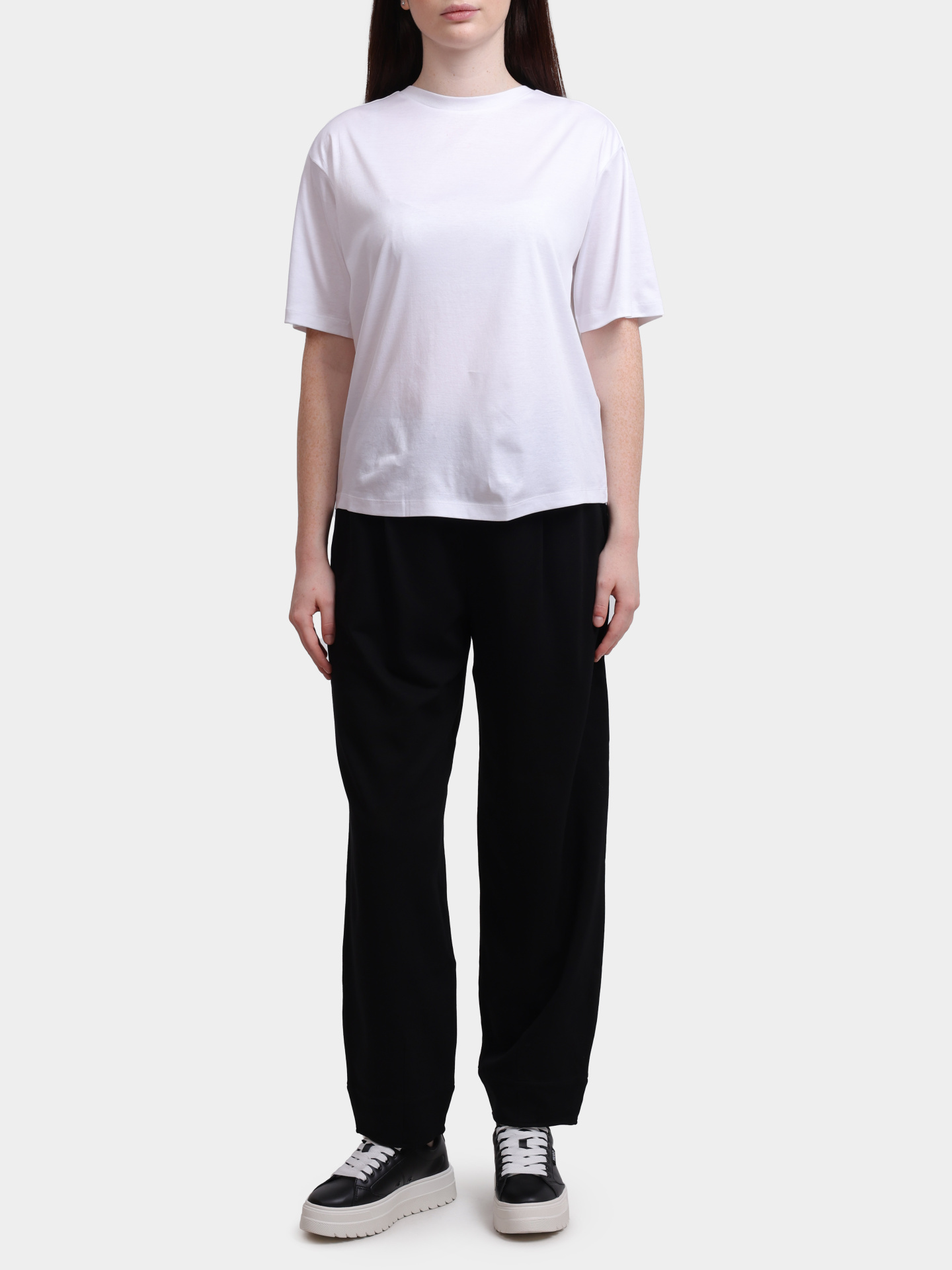 Футболка Herno JG00049DL 52096 1000 хлопковая женская — купить в интернет-магазине Verdistore