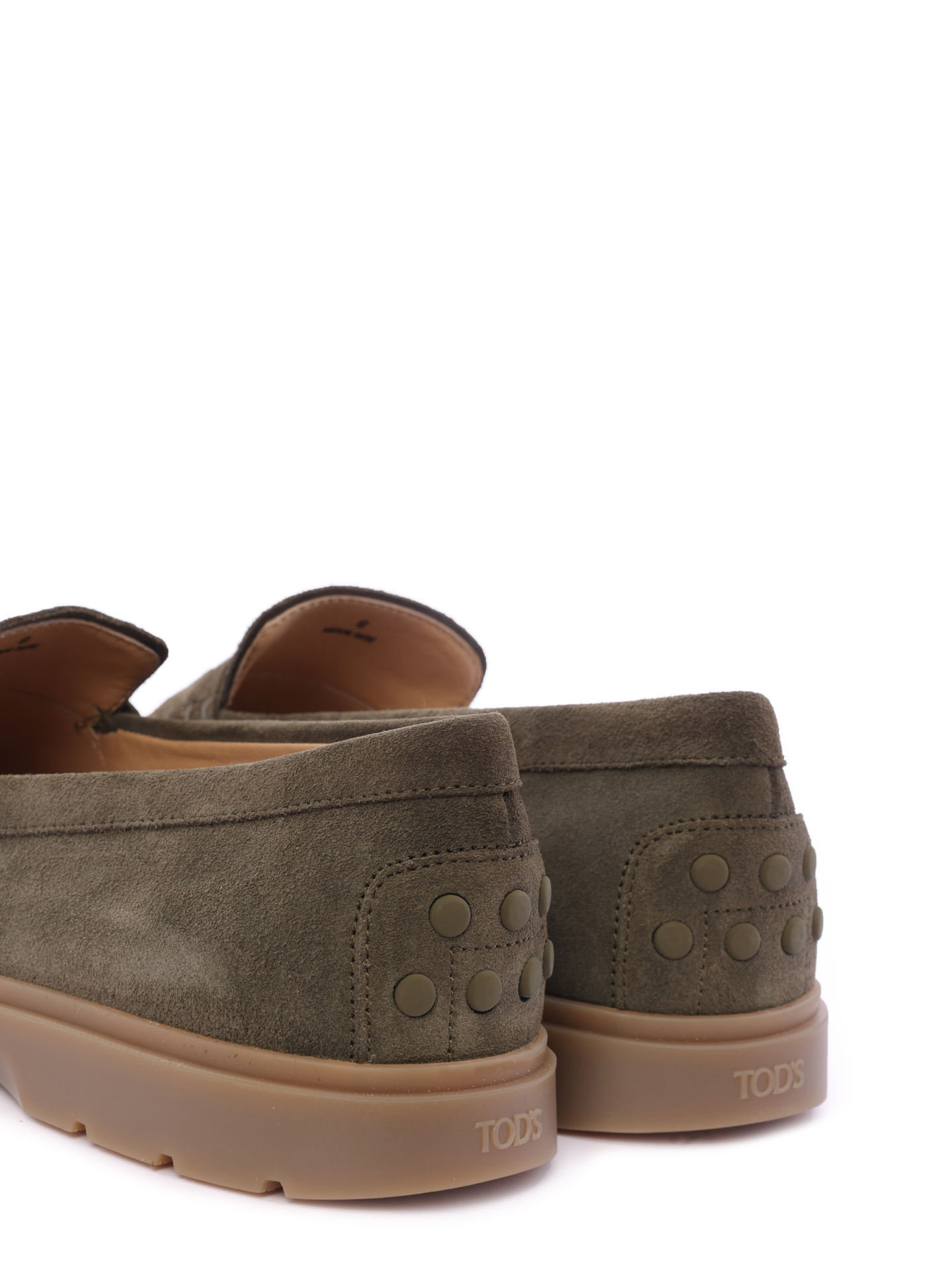 Лоферы хаки замшевые на резиновой подошве — купить в интернет-магазине Verdistore