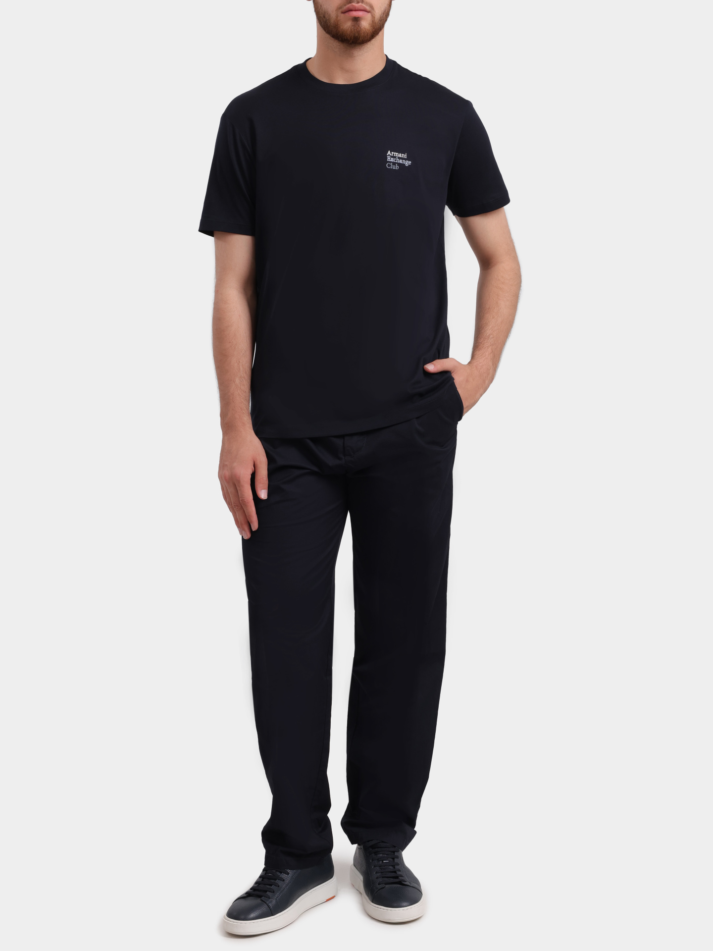 Брюки Armani Exchange XM000360 AF12307 UB101 темно-синие мужские — купить в интернет-магазине Verdistore