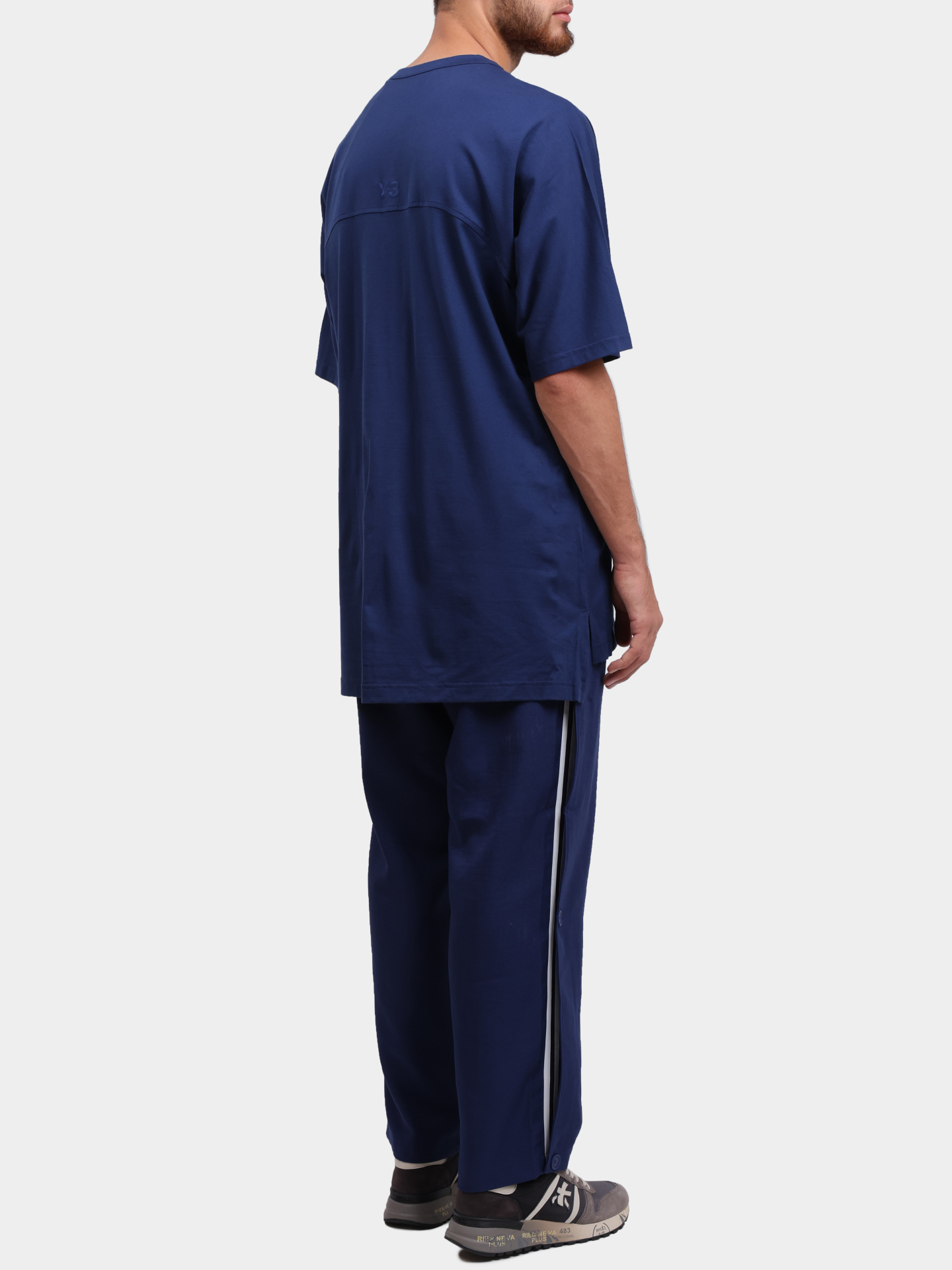 Футболка Y-3 JM7846 синяя мужская из хлопка — купить в интернет-магазине Verdistore