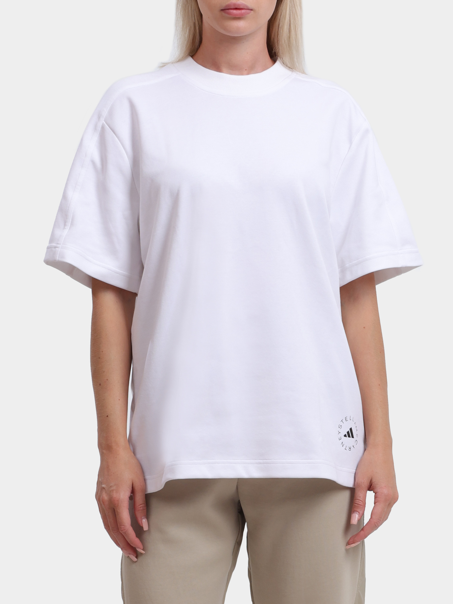 Футболка Adidas by Stella McCartney IB6855 WHITE хлопковая женская — купить в интернет-магазине Verdistore