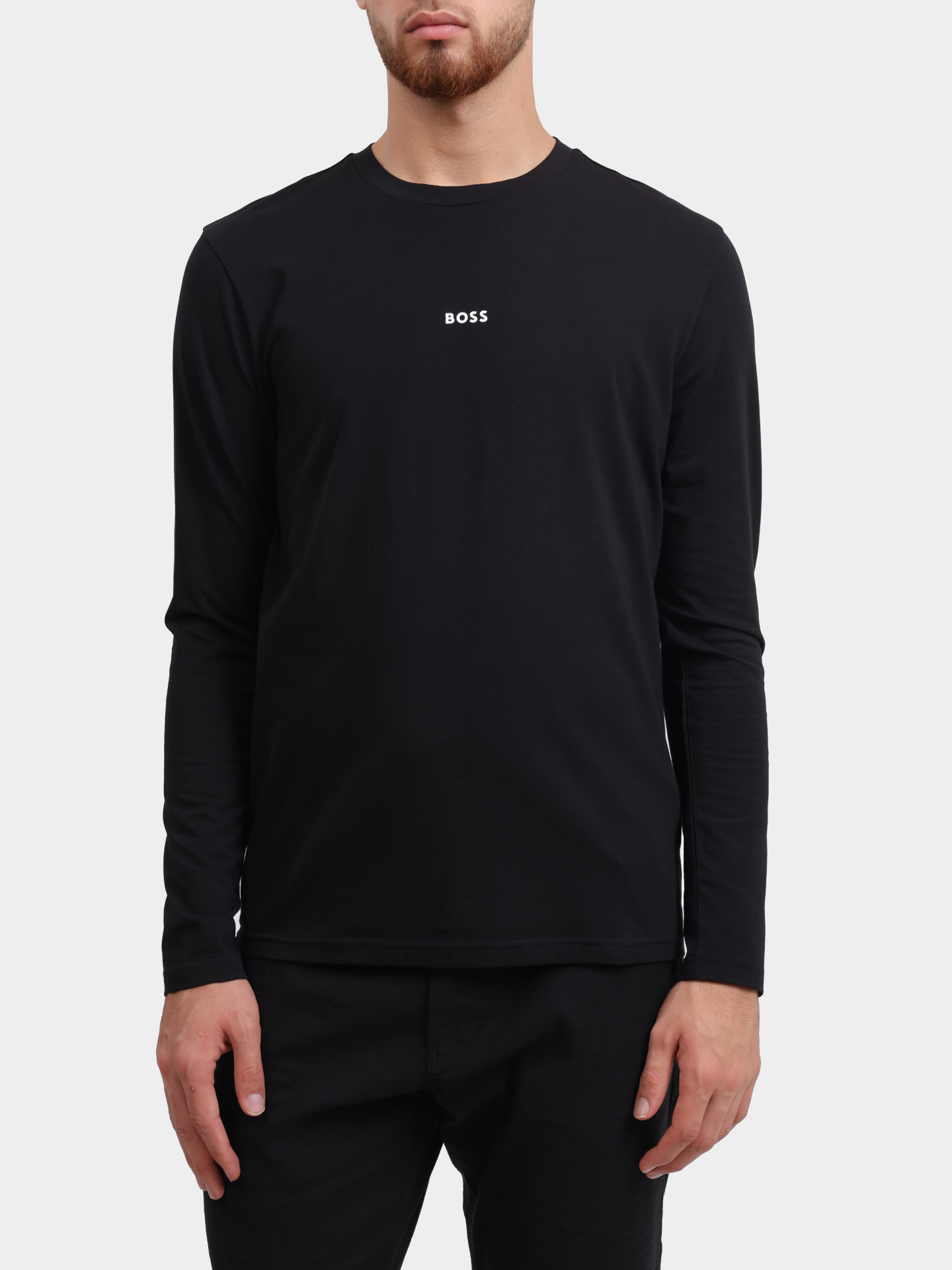 Лонгслив Boss 50473286 001 хлопковый мужской — купить в интернет-магазине Verdistore