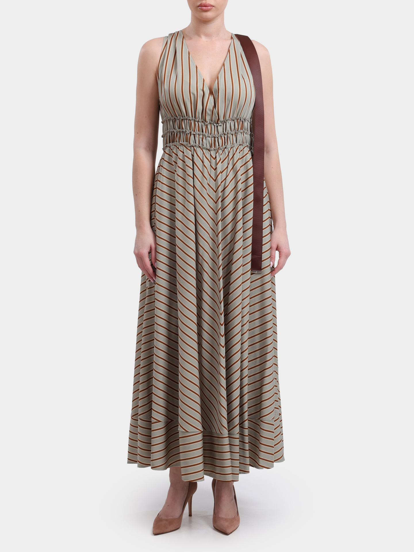 Платье Liu-Jo BLACK LABEL CA6267 T553A P9641 женское зеленое в диагональную полоску — купить в интернет-магазине Verdistore