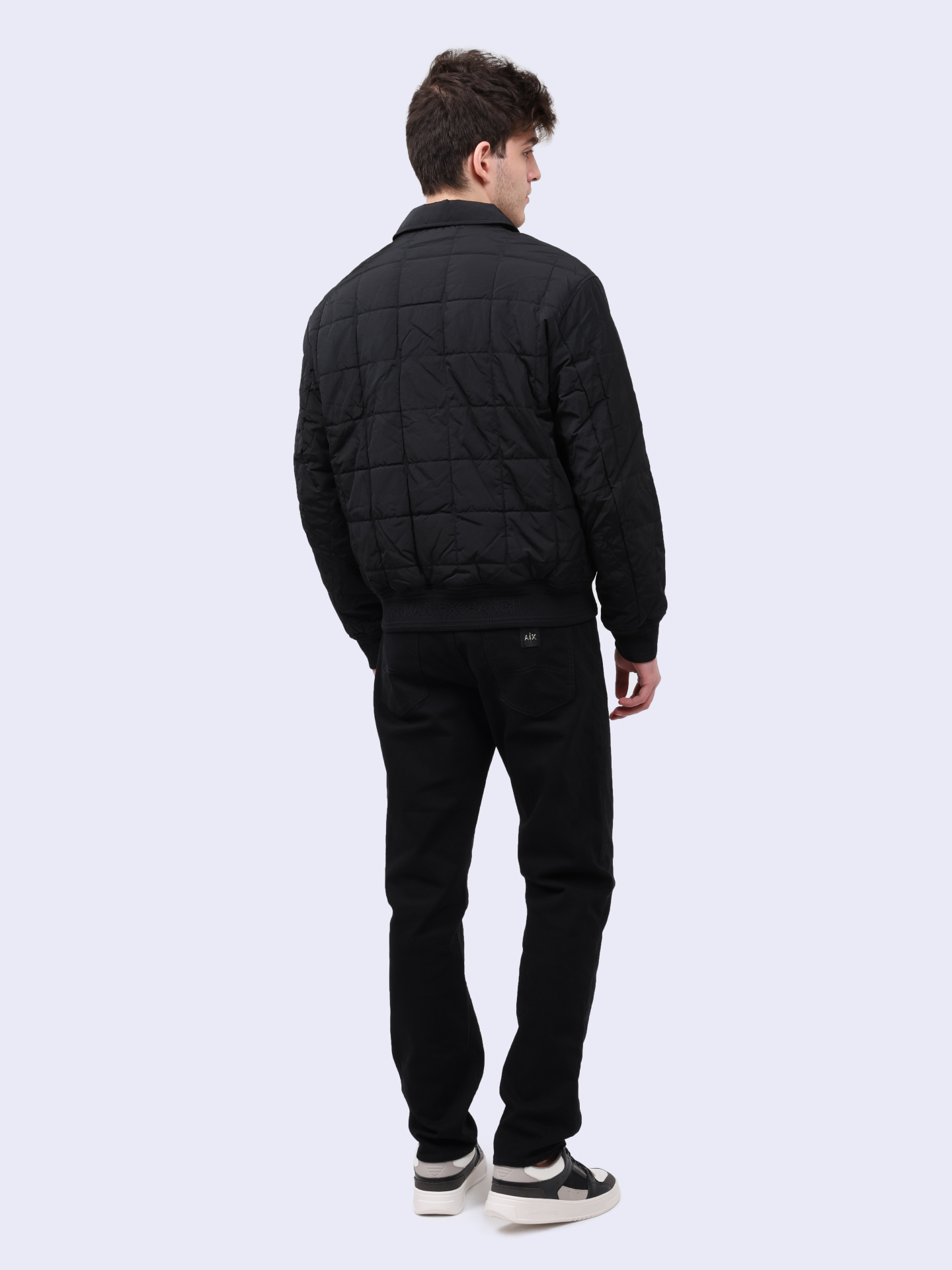 Бомбер Armani Exchange 6DZBL3 ZN5HZ 1200 черный мужской стеганый — купить в интернет-магазине Verdistore