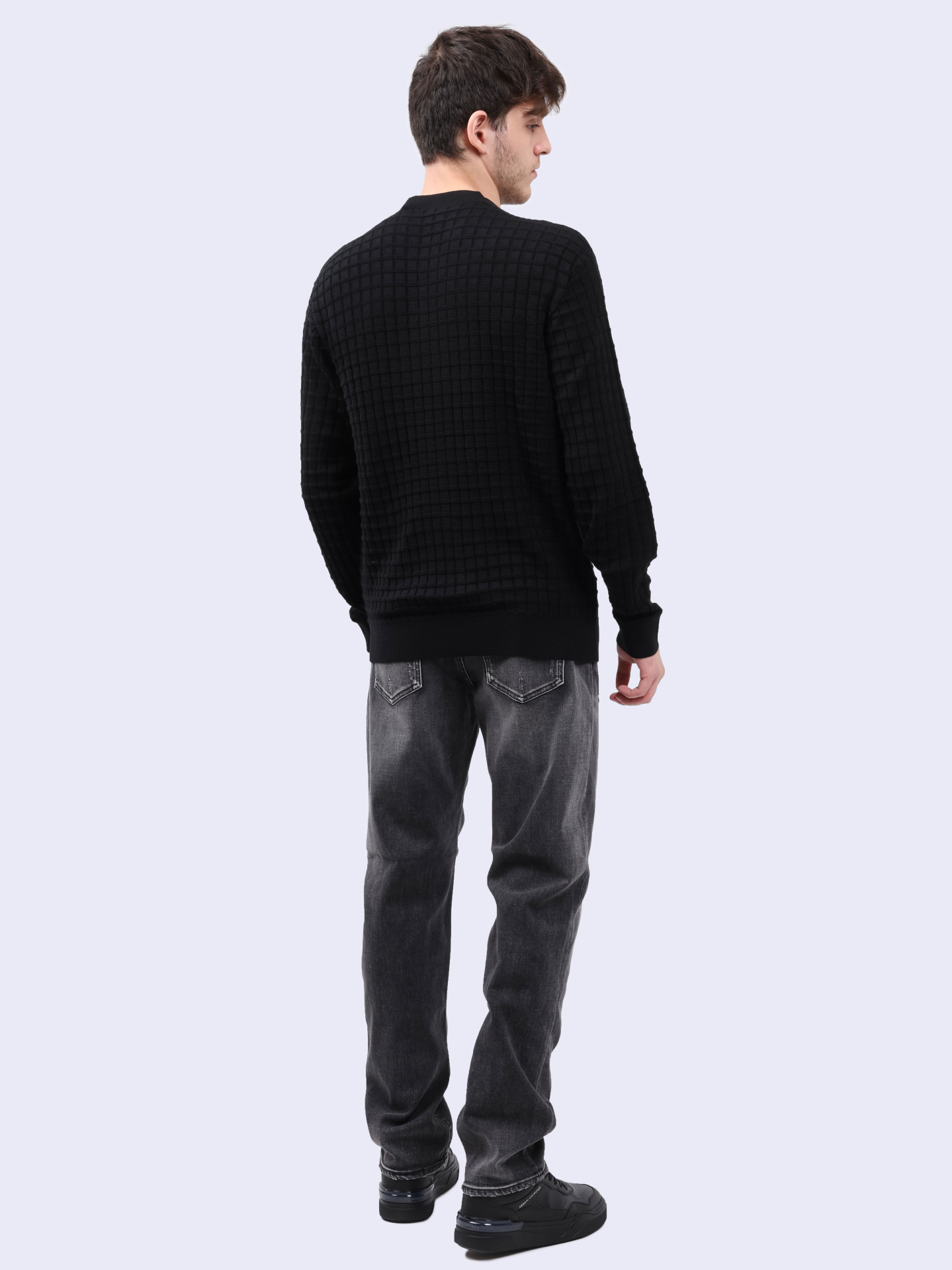 Свитер Armani Exchange 6DZM6F ZM5BZ 1200 черный мужской — купить в интернет-магазине Verdistore