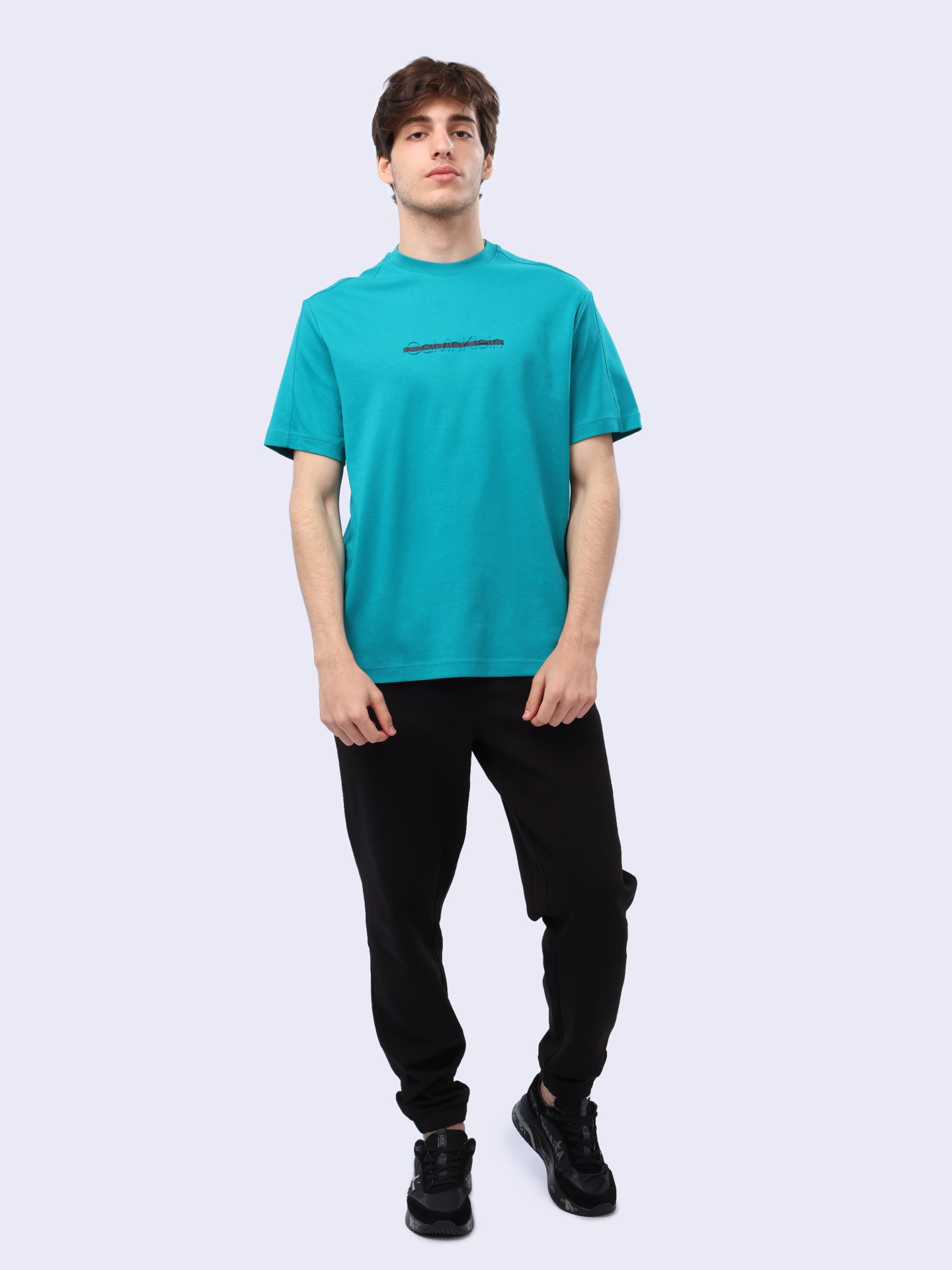 Футболка Calvin Klein K10K112504 LEI бирюзовая мужская — купить в интернет-магазине Verdistore