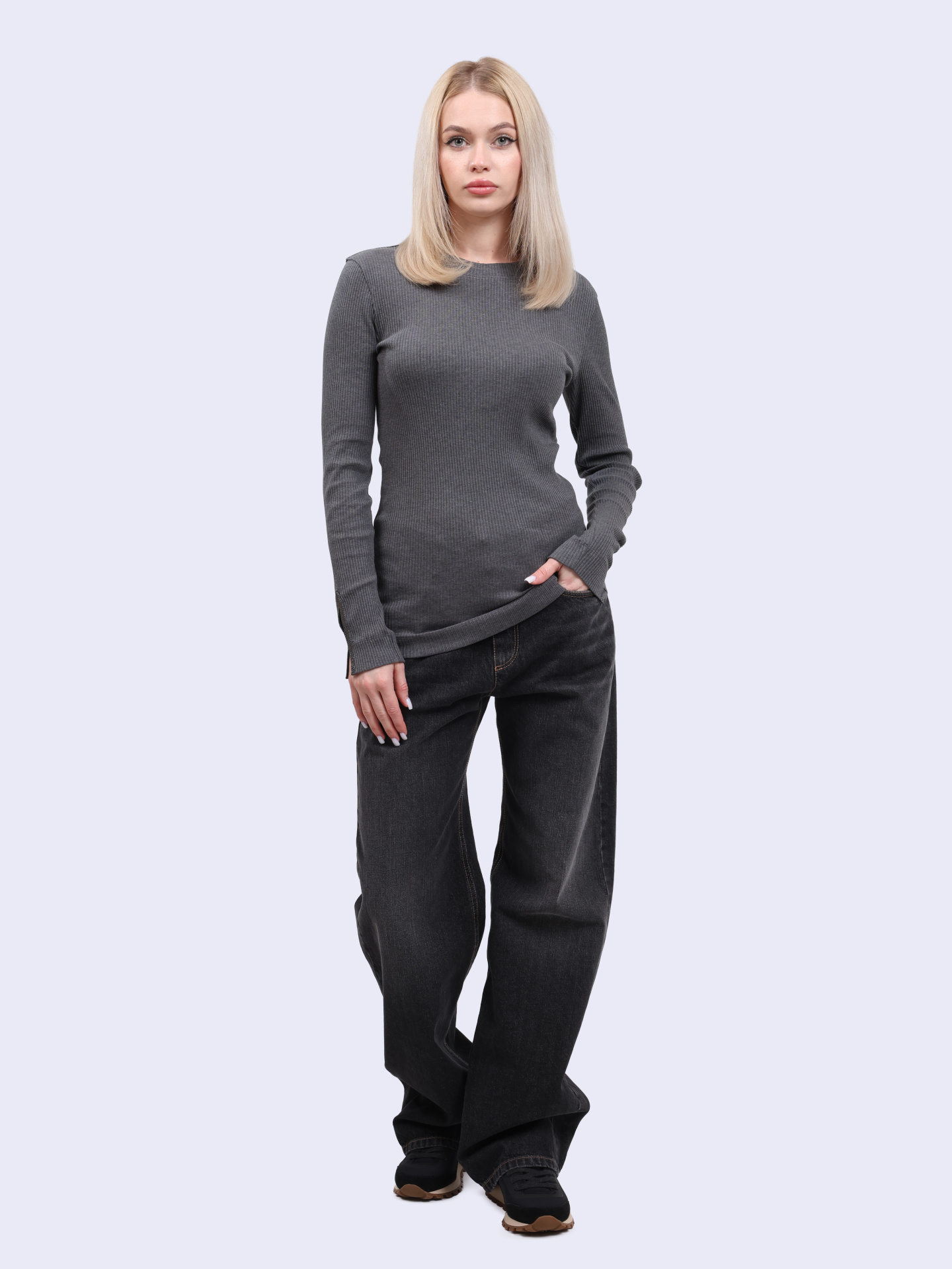 Джемпер Brunello Cucinelli MH990BC700 C265 хлопковый женский в рубчик — купить в интернет-магазине Verdistore