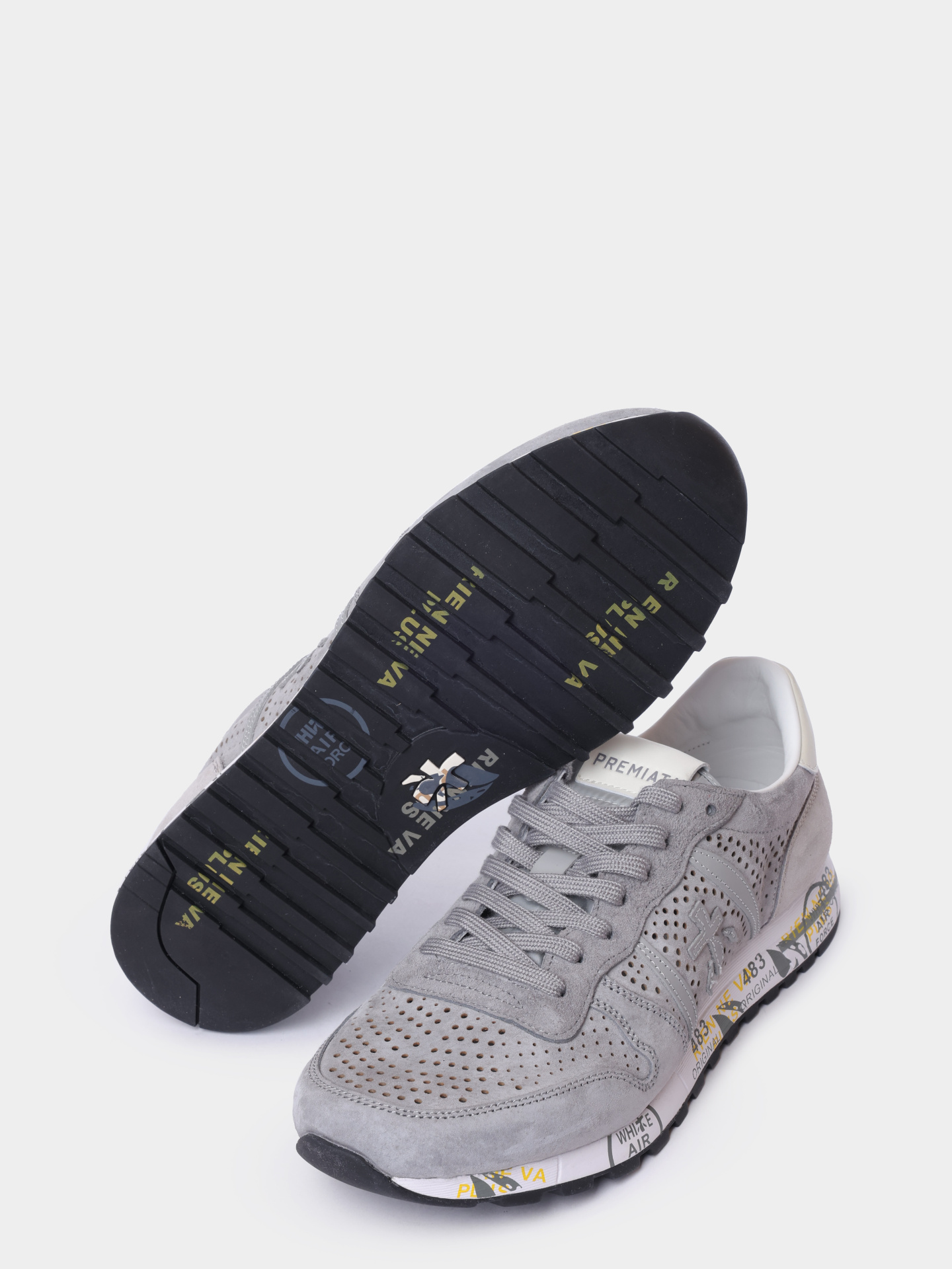 Кроссовки Premiata Sport ERIC VAR 8231 серые мужские комбинированные с перфорацией — купить в интернет-магазине Verdistore