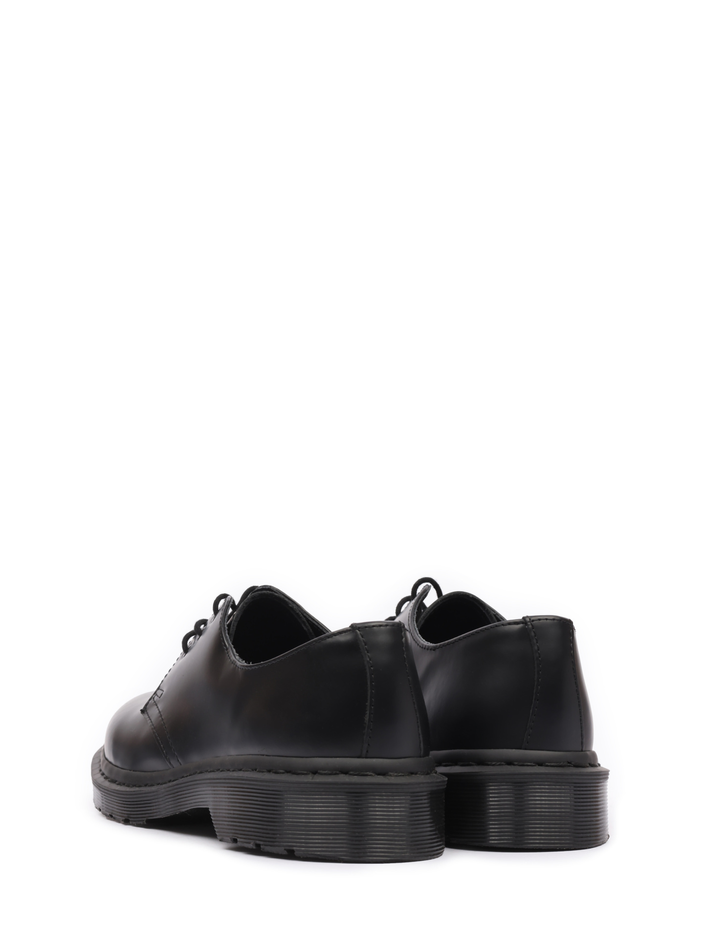 Полуботинки черные кожаные гладкие на шнуровке — купить в интернет-магазине Verdistore