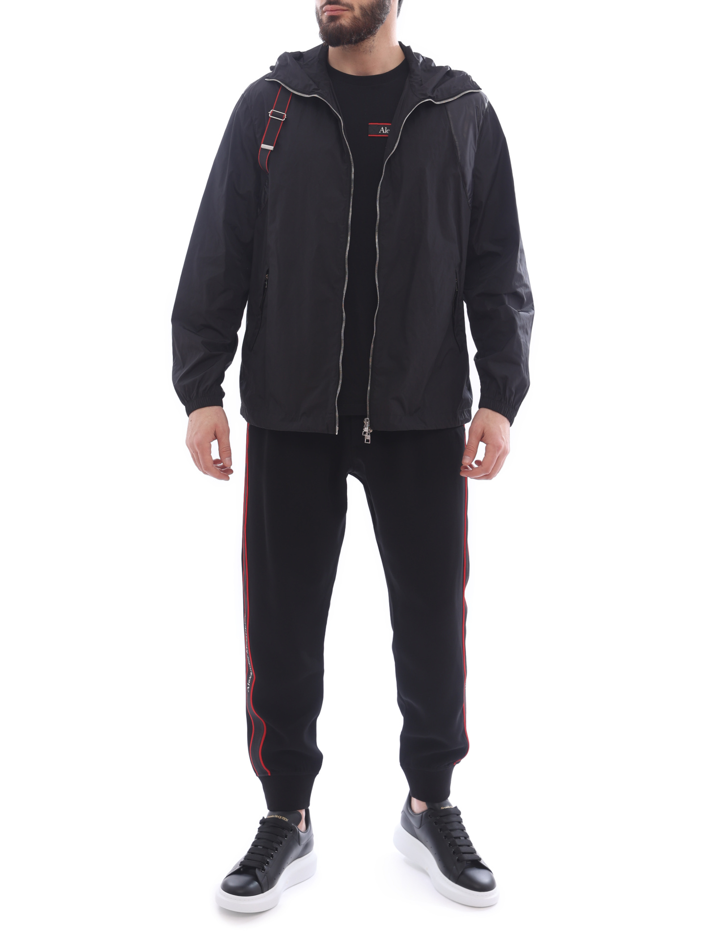 Куртка Alexander McQueen 662324 QRR21 1000 черная мужская с капюшоном — купить в интернет-магазине Verdistore