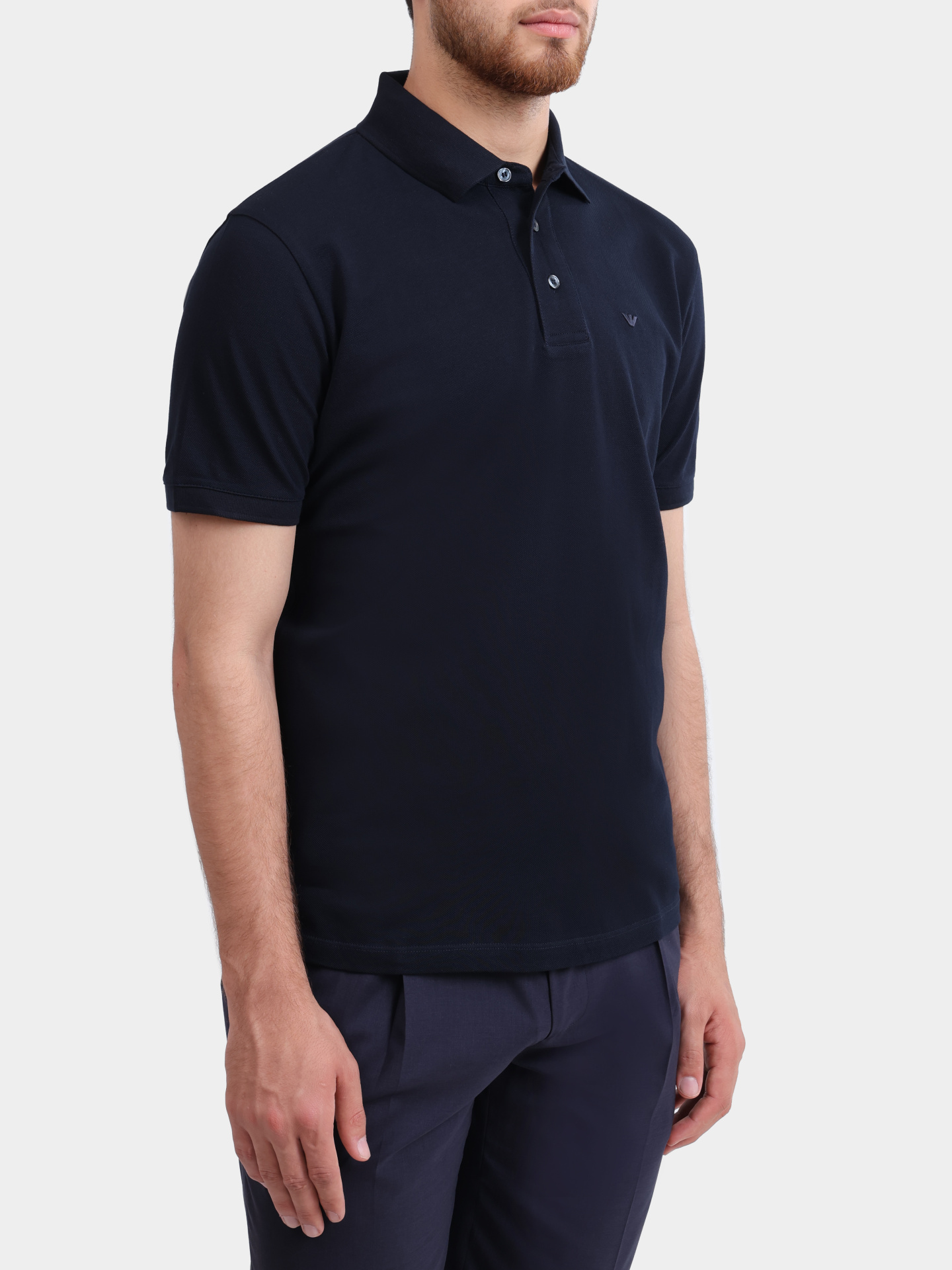 Поло Emporio Armani EM004643 AF12955 UB118 хлопковое мужское — купить в интернет-магазине Verdistore