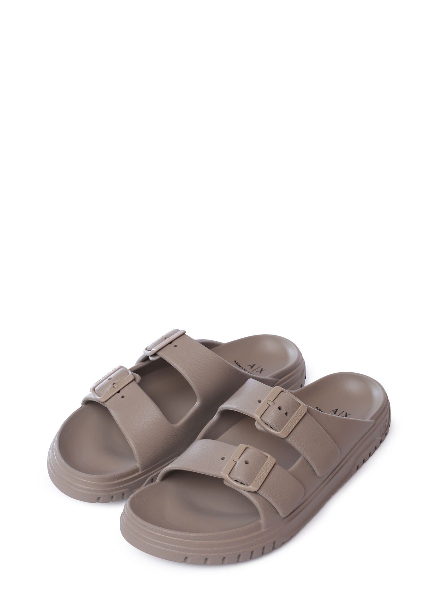 Шлепанцы Armani Exchange XUP015 XV821 01827 бежевые мужские — купить в интернет-магазине Verdistore