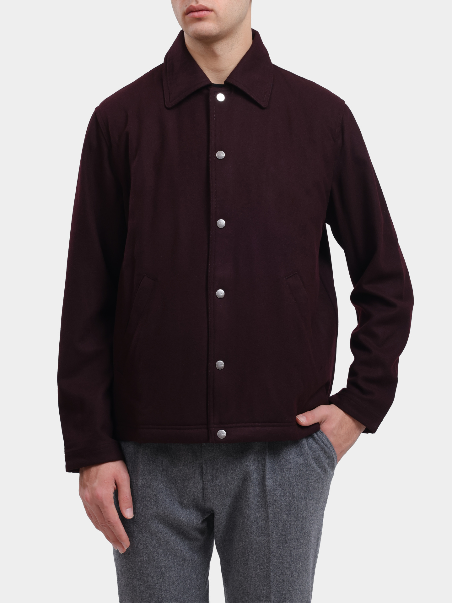 Куртка-рубашка Autry JAPX - O5IH бордовая мужская — купить в интернет-магазине Verdistore