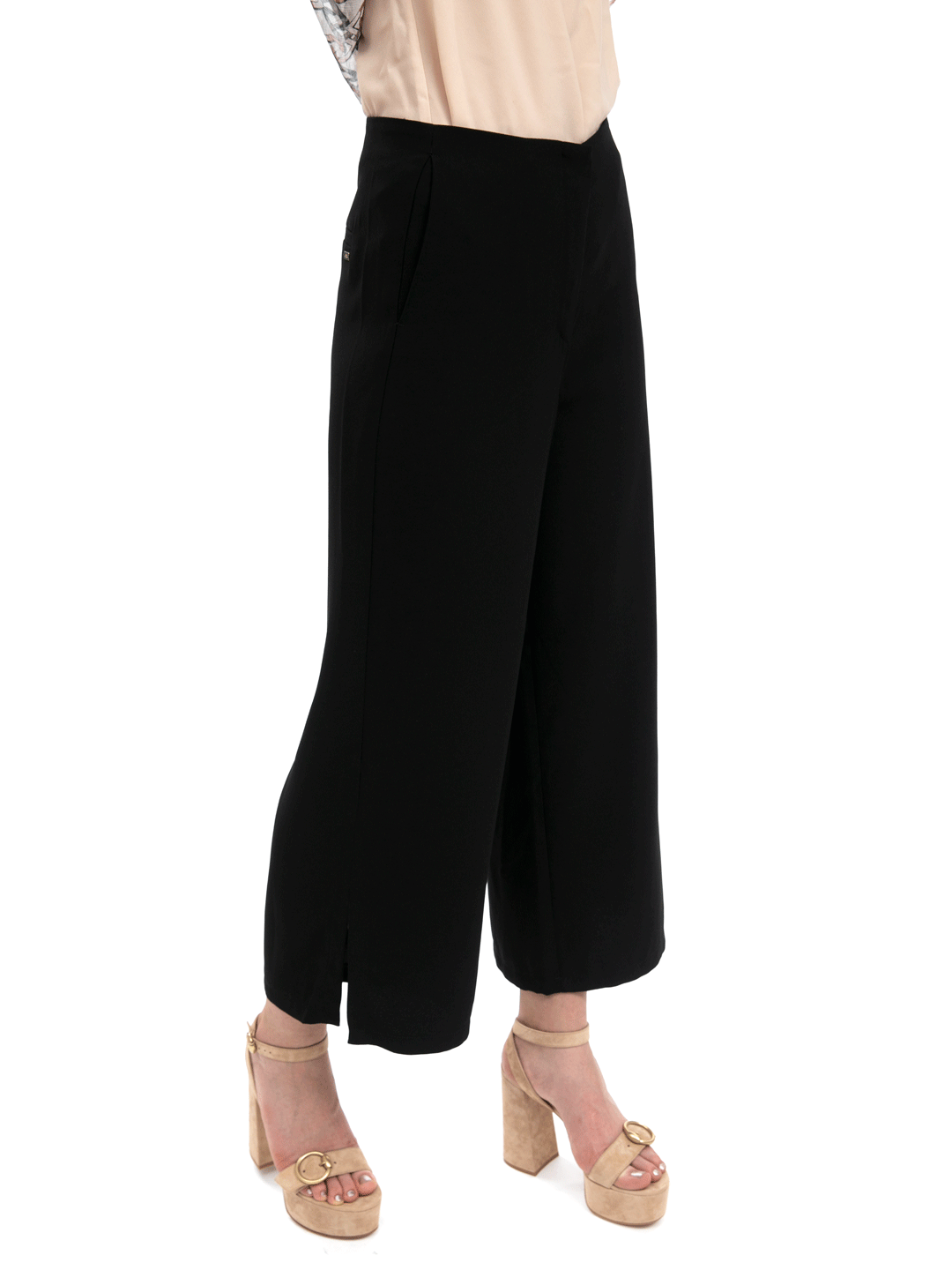 Кюлоты Armani Exchange 6GYP04 1200 черные женские с разрезами — купить в интернет-магазине Verdistore