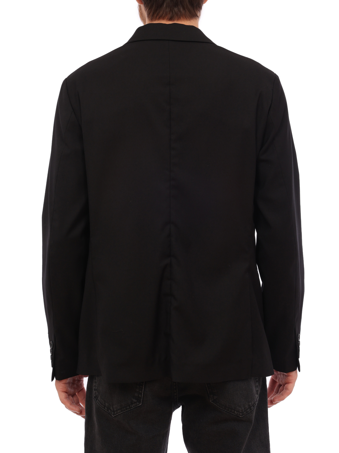 Пиджак Armani Exchange 8NZGP1 ZNPMZ 2240 черный мужской с нашивкой на рукаве — купить в интернет-магазине Verdistore