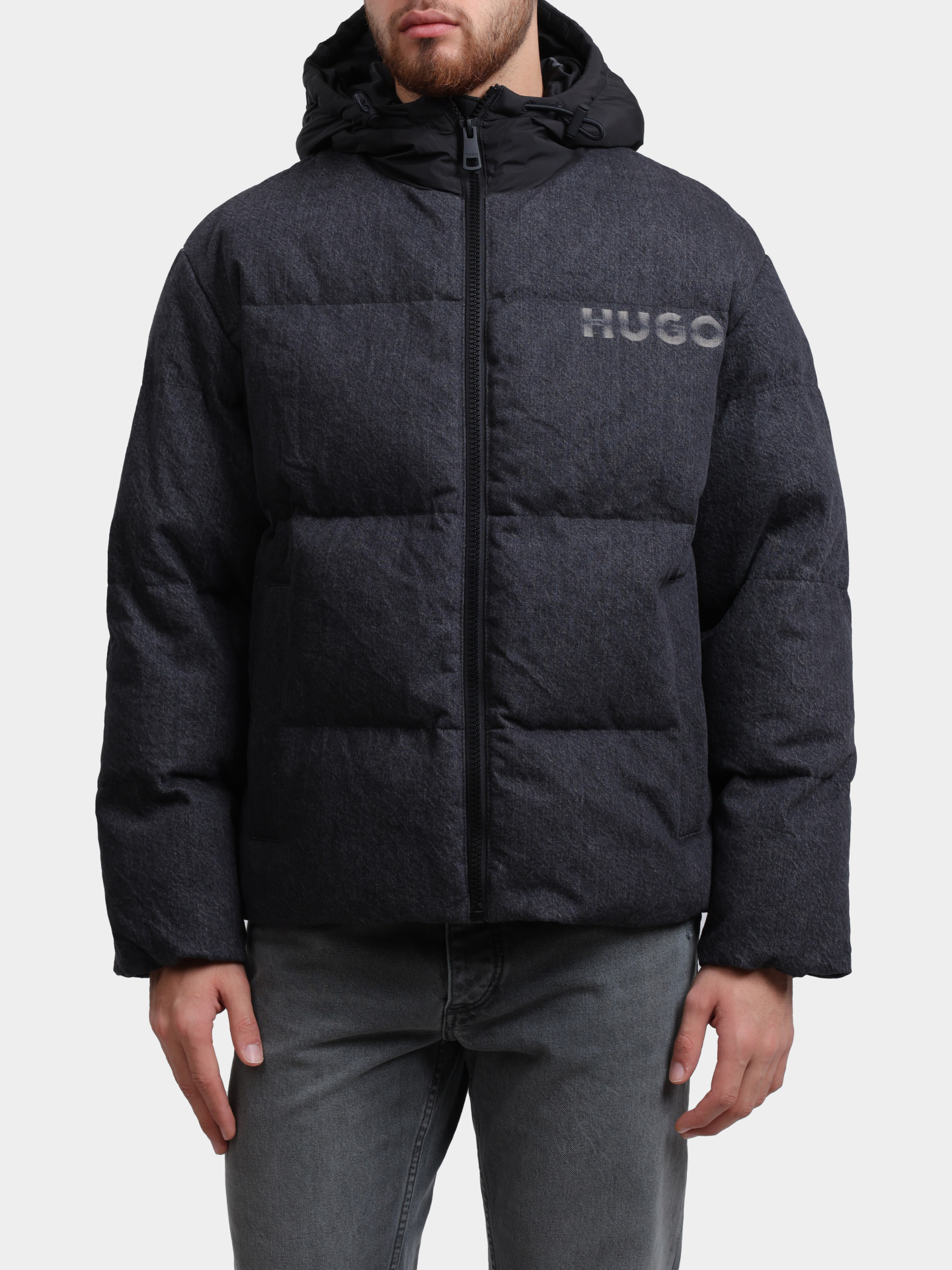 Куртка Hugo 50546769 003 черная мужская с логотипом — купить в интернет-магазине Verdistore