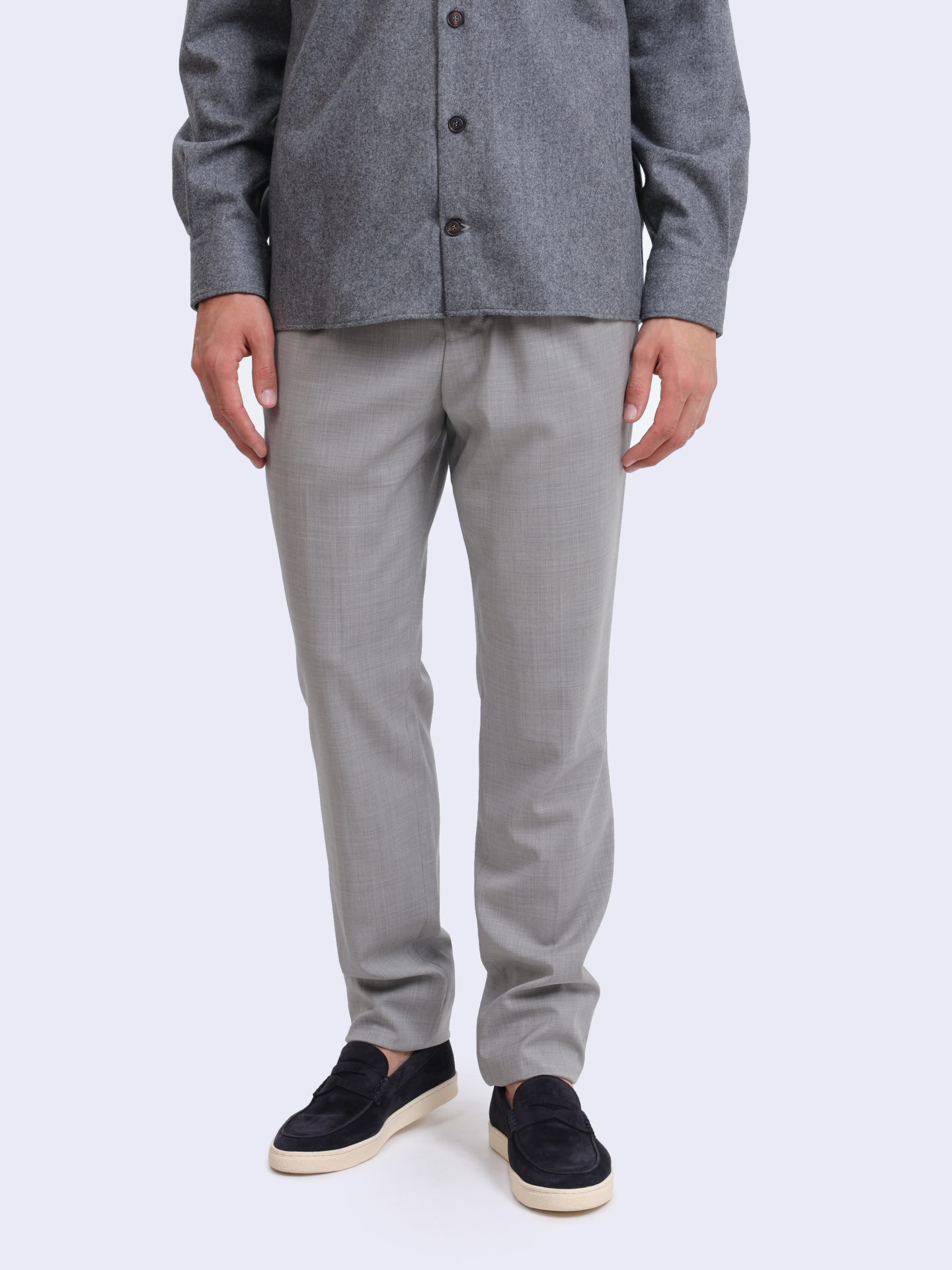 Брюки Brunello Cucinelli MH244B2033 C9100 светло-серые мужские шерстяные — купить в интернет-магазине Verdistore