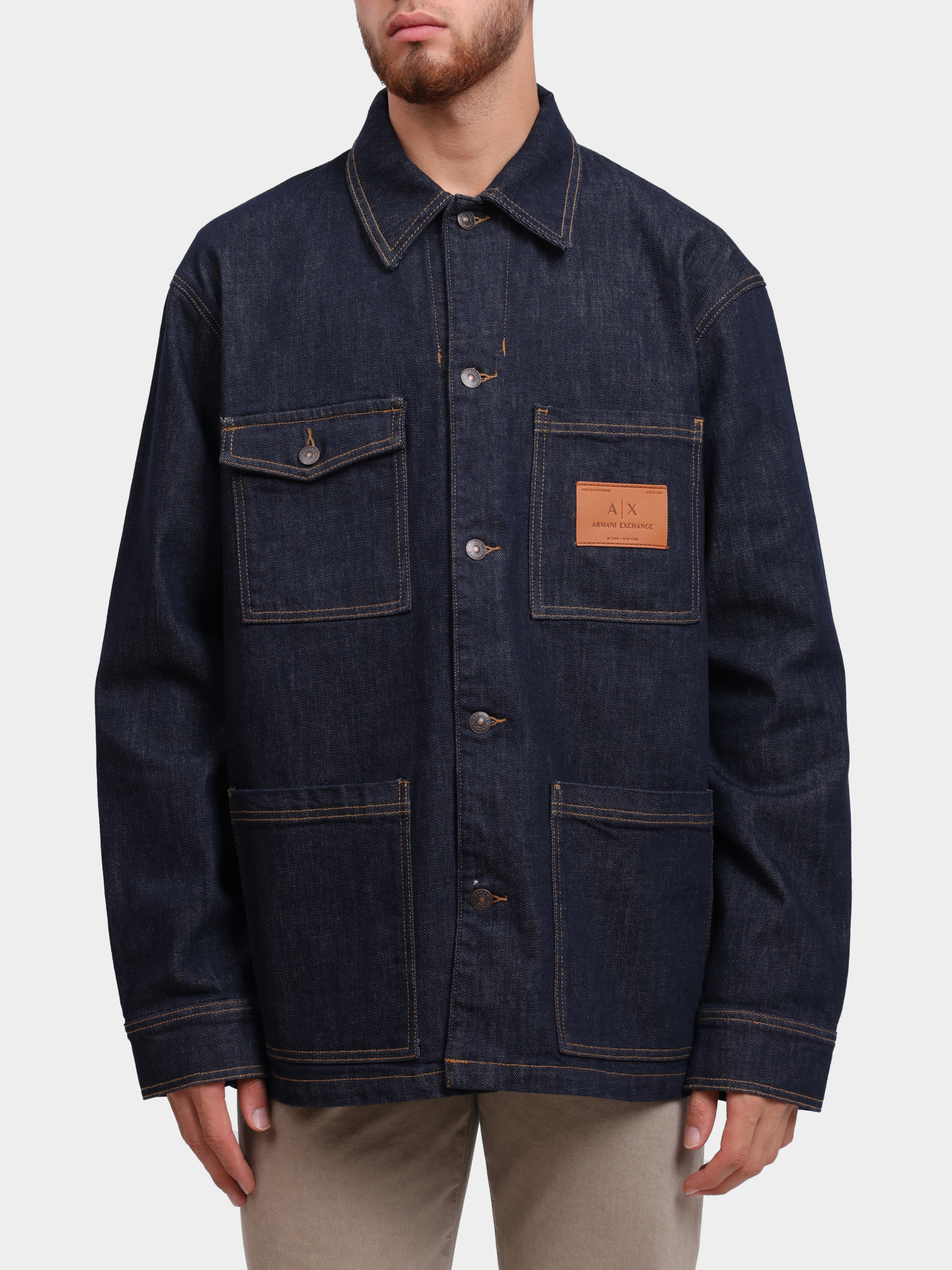 Куртка Armani Exchange XM000382 AF12284 MB001 джинсовая мужская — купить в интернет-магазине Verdistore