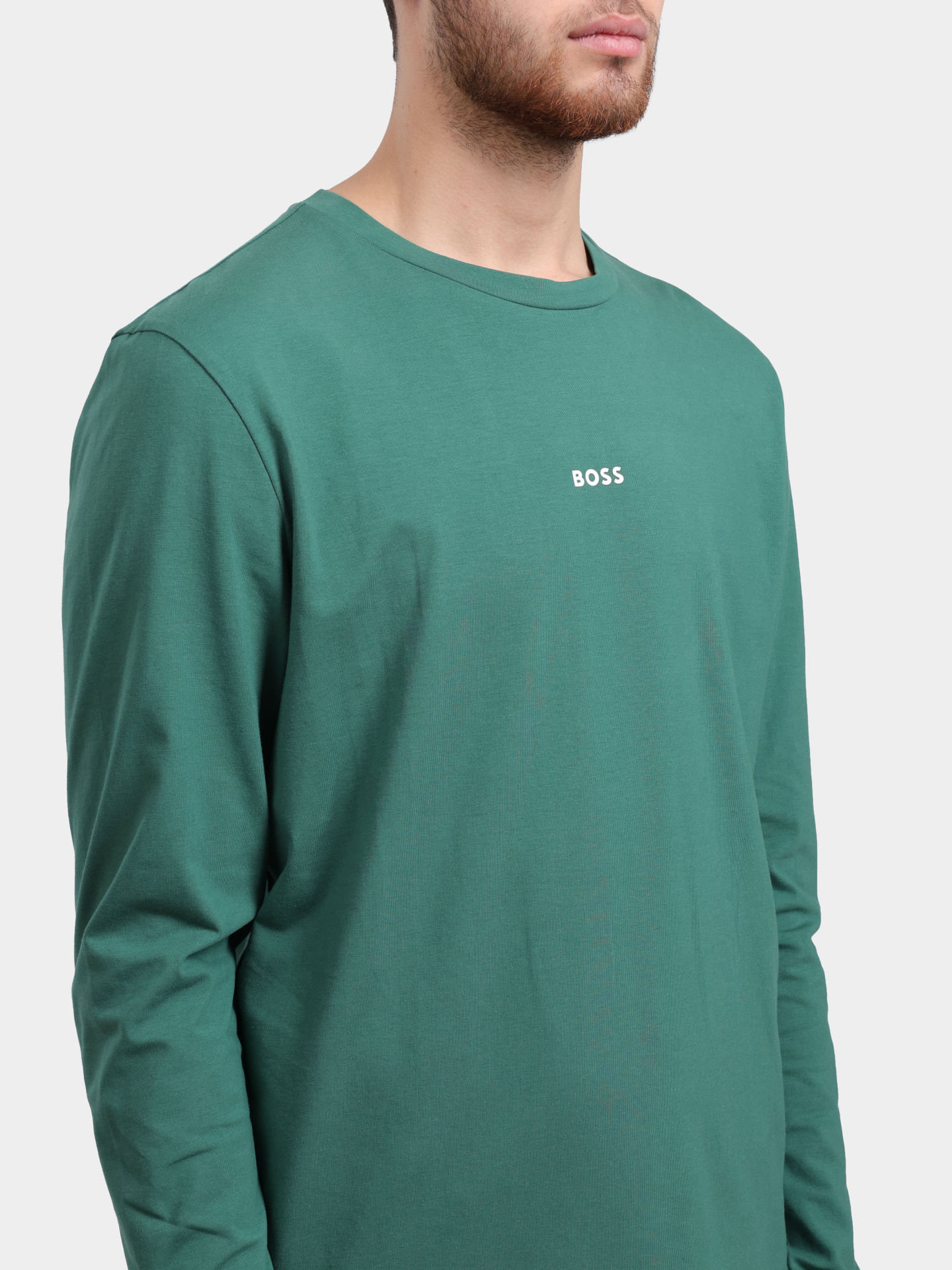 Лонгслив Boss 50473286 343 хлопковый мужской  — купить в интернет-магазине Verdistore
