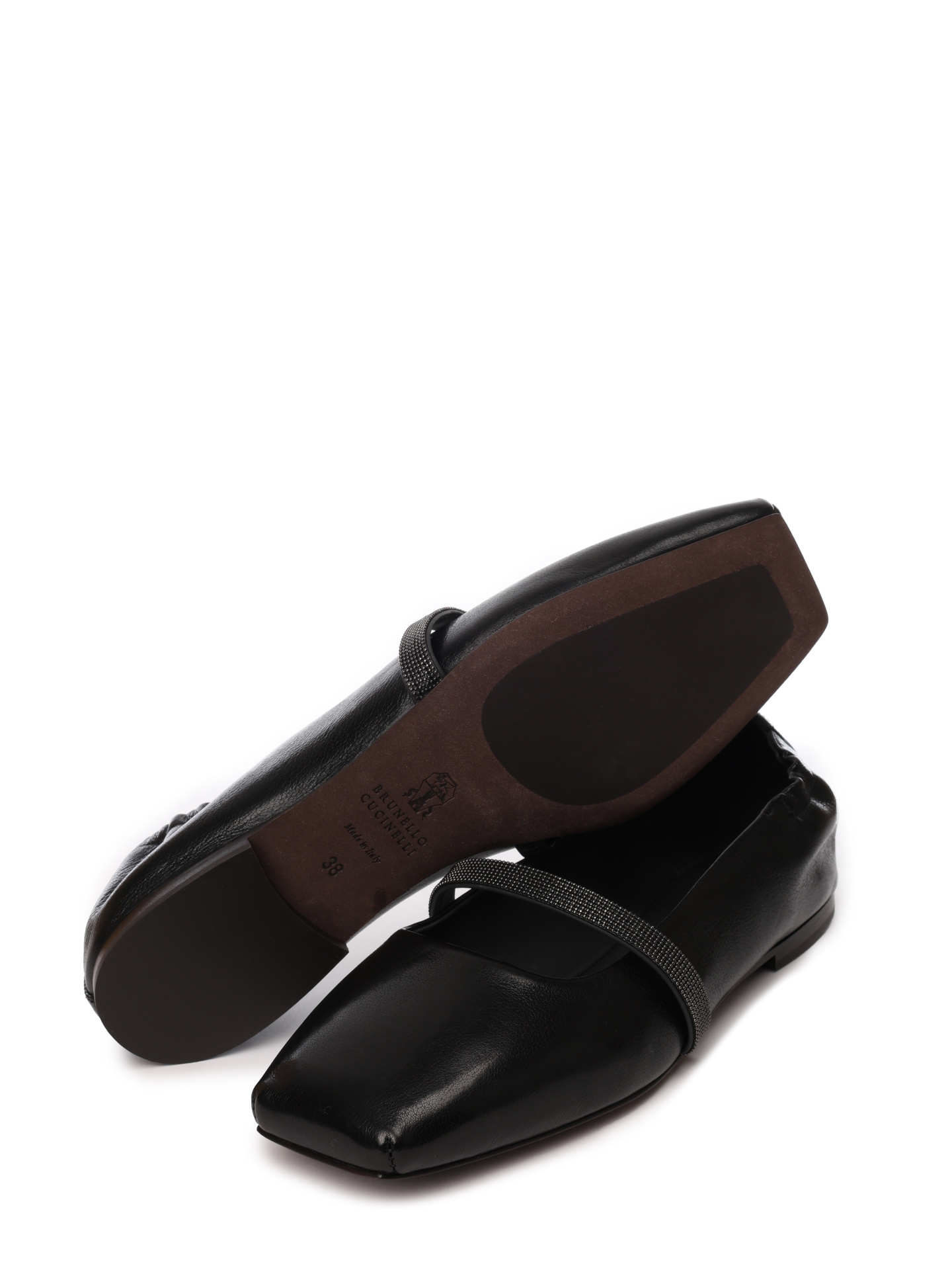 Балетки Brunello Cucinelli MZORC2807 кожаные женские — купить в интернет-магазине Verdistore