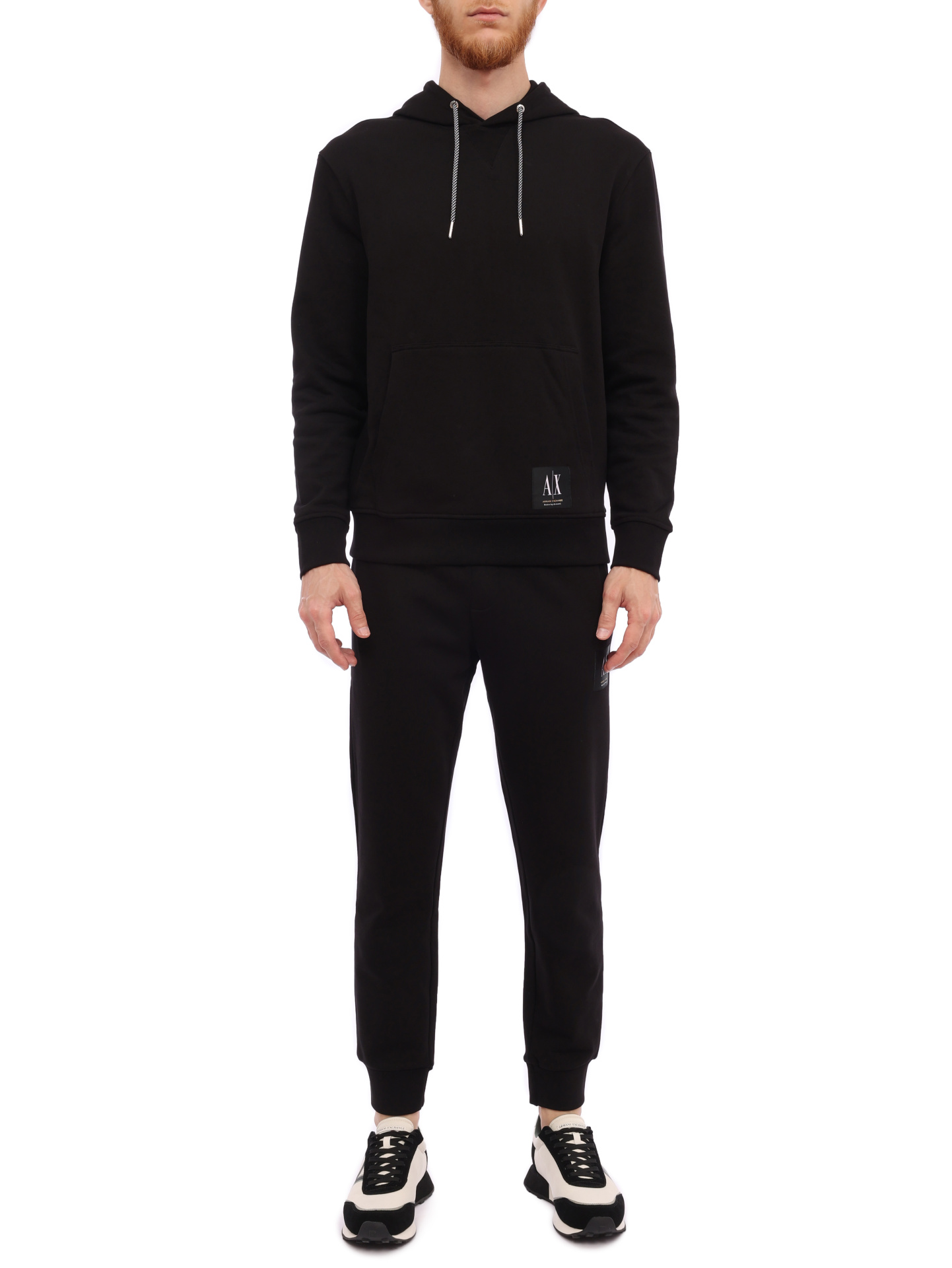 Толстовка Armani Exchange 3RZMAA ZJ83Z 1200 черная мужская из хлопка — купить в интернет-магазине Verdistore