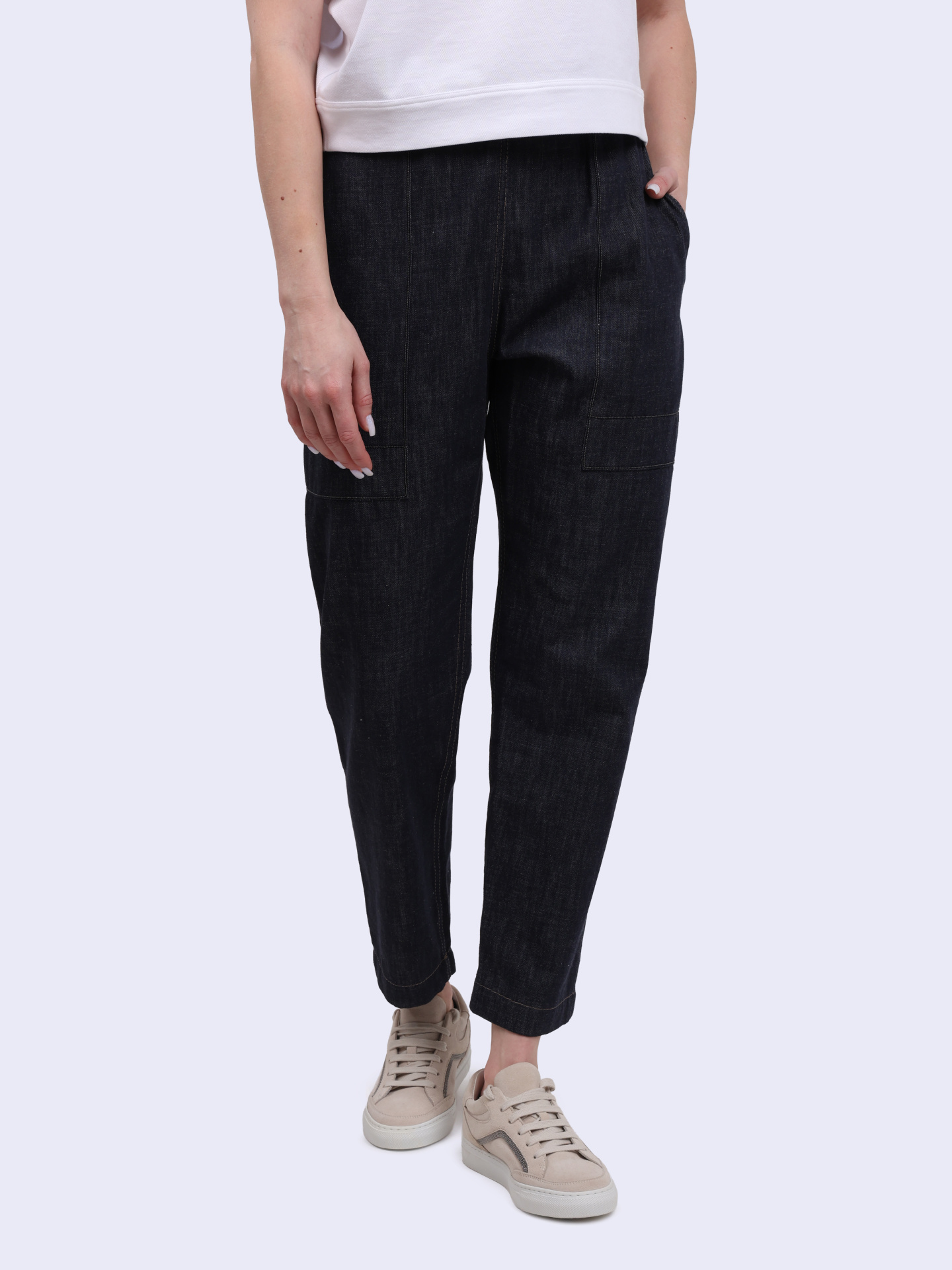 Джинсы Brunello Cucinelli M0F28P5521 C900 темно-синие женские — купить в интернет-магазине Verdistore