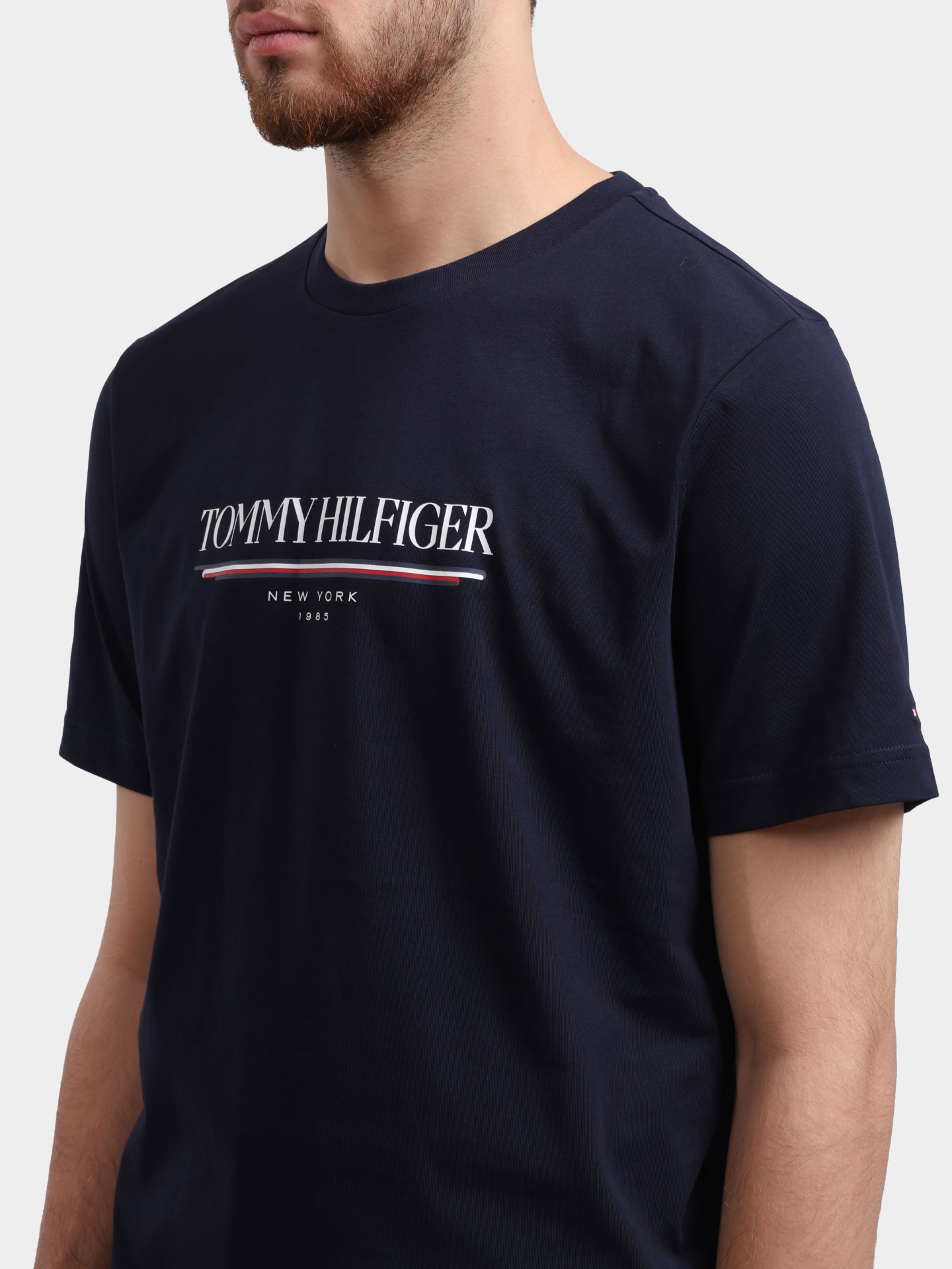 Футболка Tommy Hilfiger MW0MW40324 DW5 хлопковая мужская — купить в интернет-магазине Verdistore