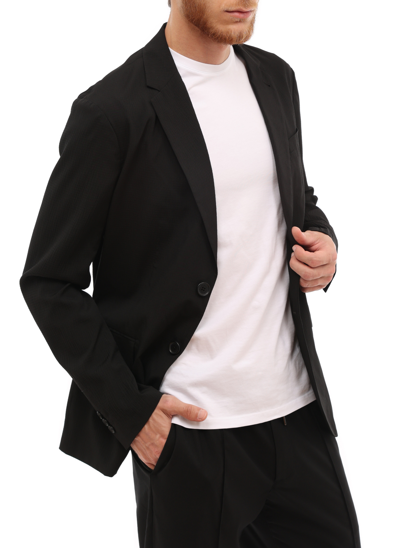 Пиджак Armani Exchange 3LZG45 ZNN5Z 1200 черный мужской из фактурной ткани — купить в интернет-магазине Verdistore